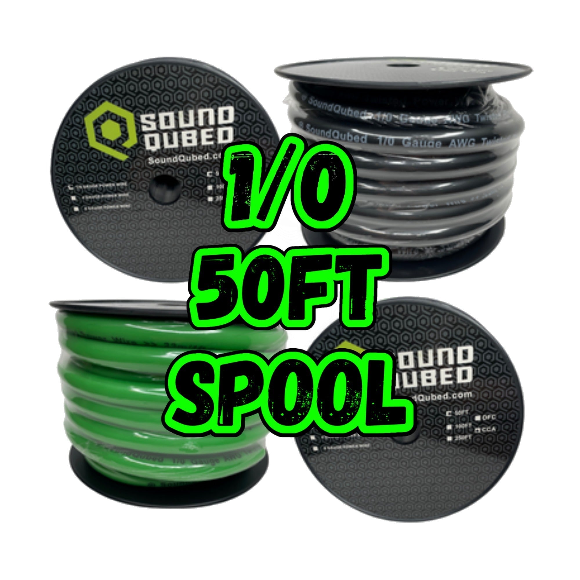 SoundQubed 1/0 Power and Ground Wire (50ft spool)