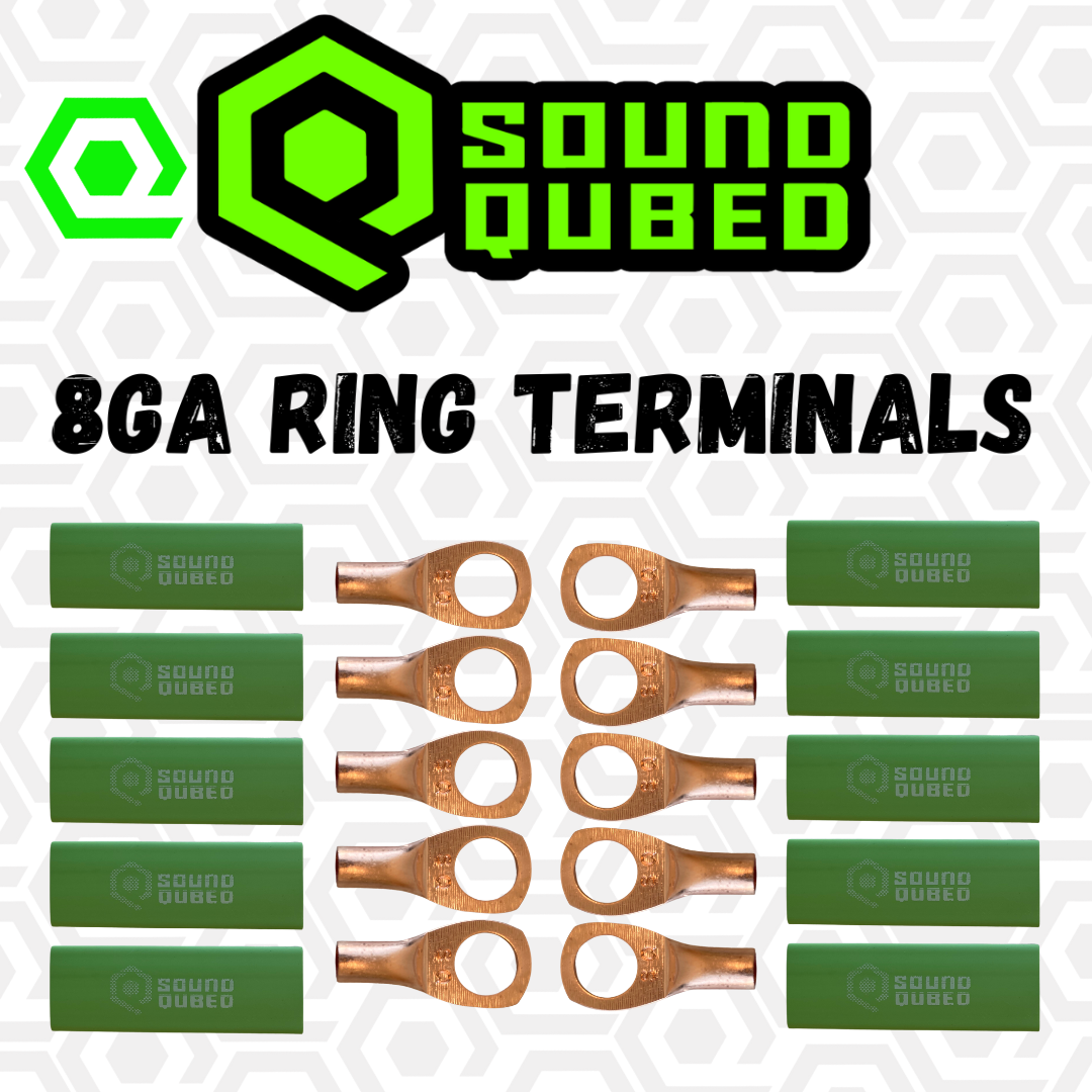 SoundQubed 8 Gauge Ring Terminals (3/8" hole)