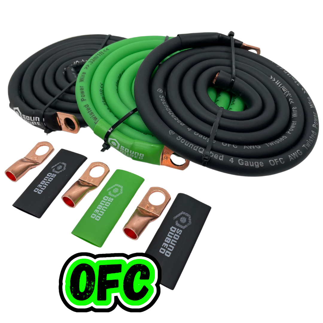 SoundQubed 4 Gauge Big 3 Upgrade Kit - OFC wire