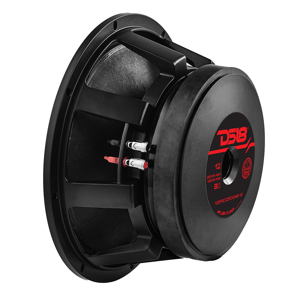 DS18 PRO 12" Mid-Bass Loudspeaker 1250 Watts Rms 8-Ohm