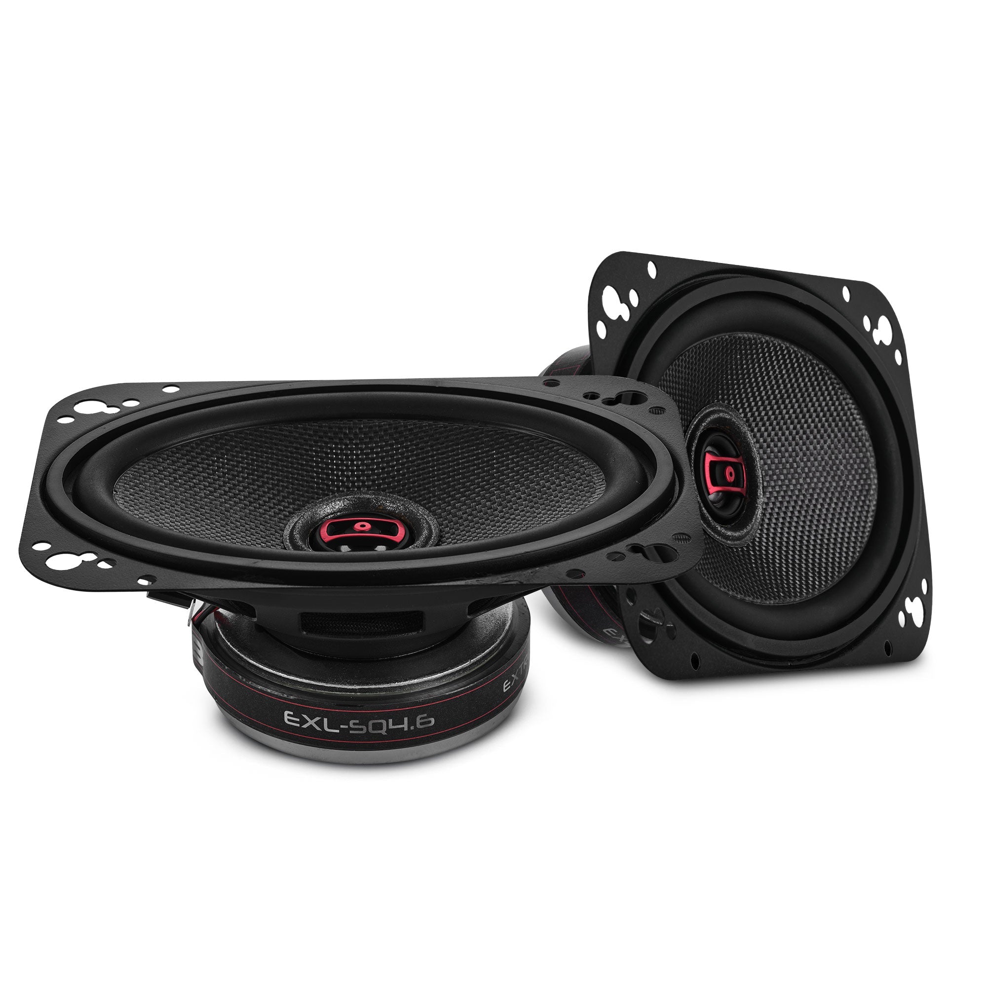 DS18 EXL-SQ4.6 EXL 4x6” 2-Way Coaxial Speaker with Fiber Glass Cone 60W RMS 3-Ohm