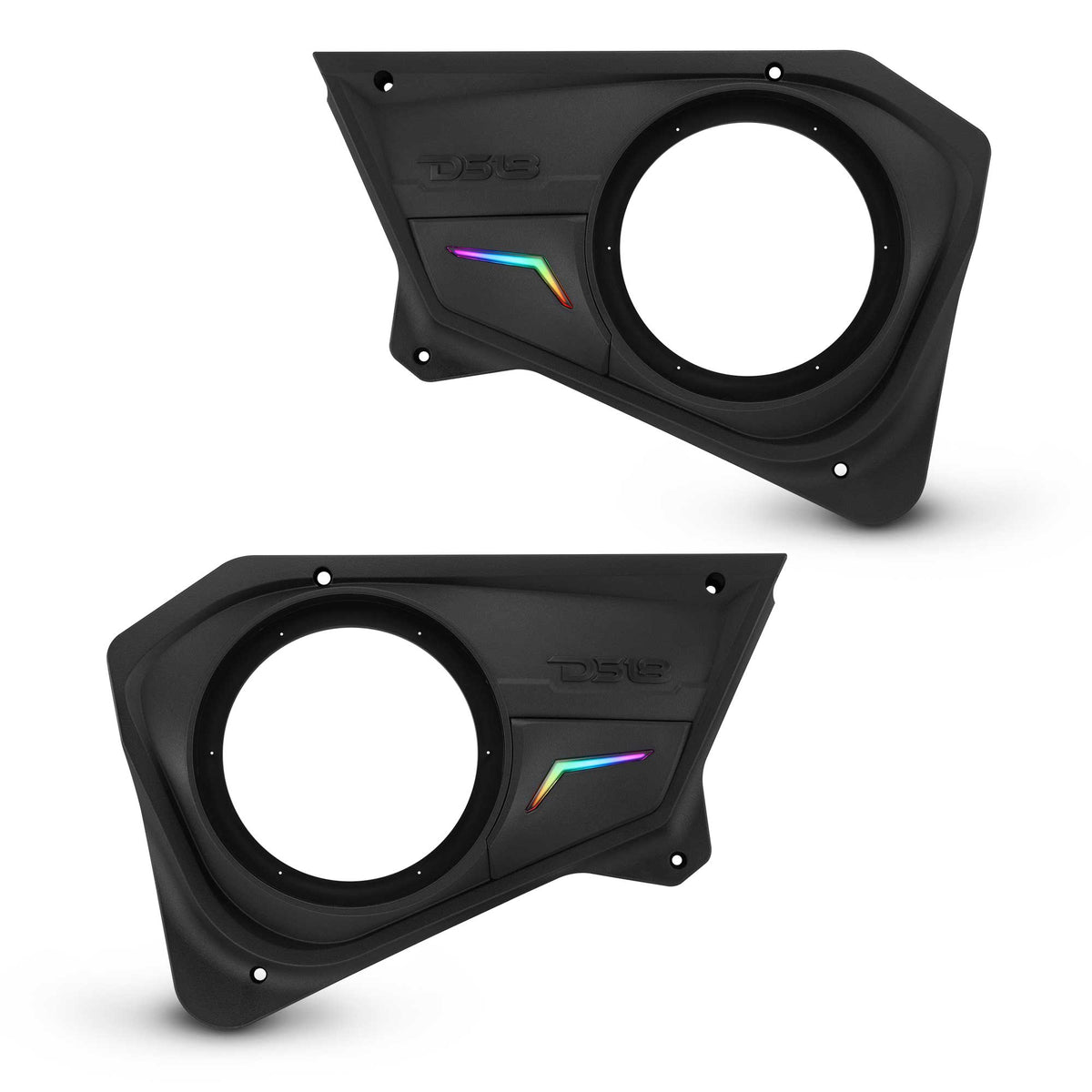 DS18 RZR-PROBD8 Polaris RZR Rear Door Panels for 8" Speakers with Digital LED Lighting
