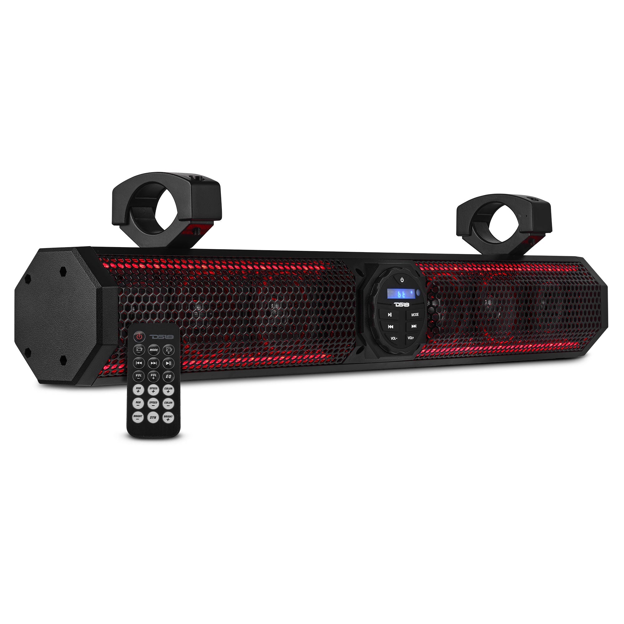 DS18 26" Marine Amplified Soundbar with Bluetooth USB & RGB Lighting 6 Speakers 600 Watts