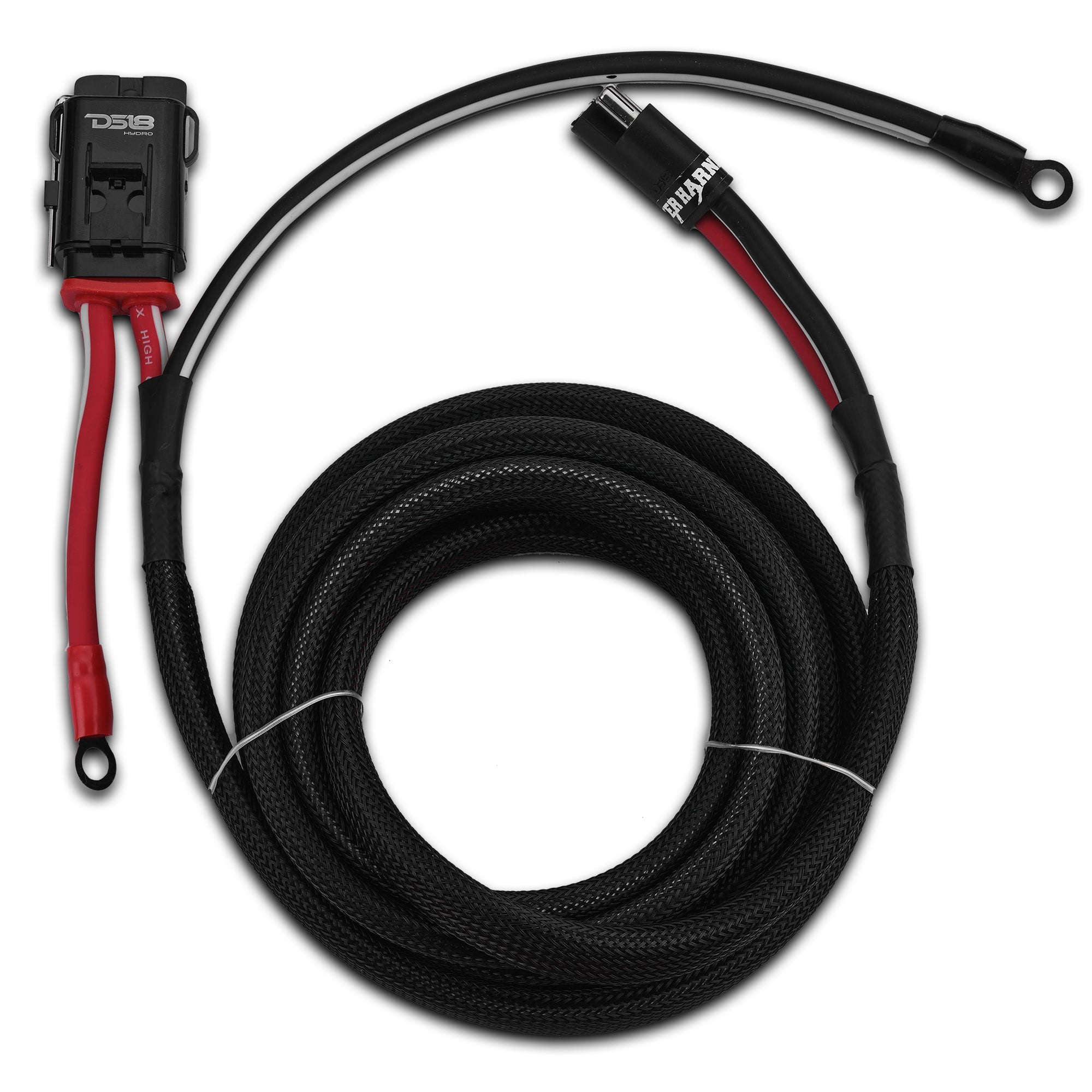 DS18 UTV-KIT6-4DR UTV 6-Gauge Power Harness Kit – 12ft Power & Ground Cables with Water-Resistant Fuse Holder