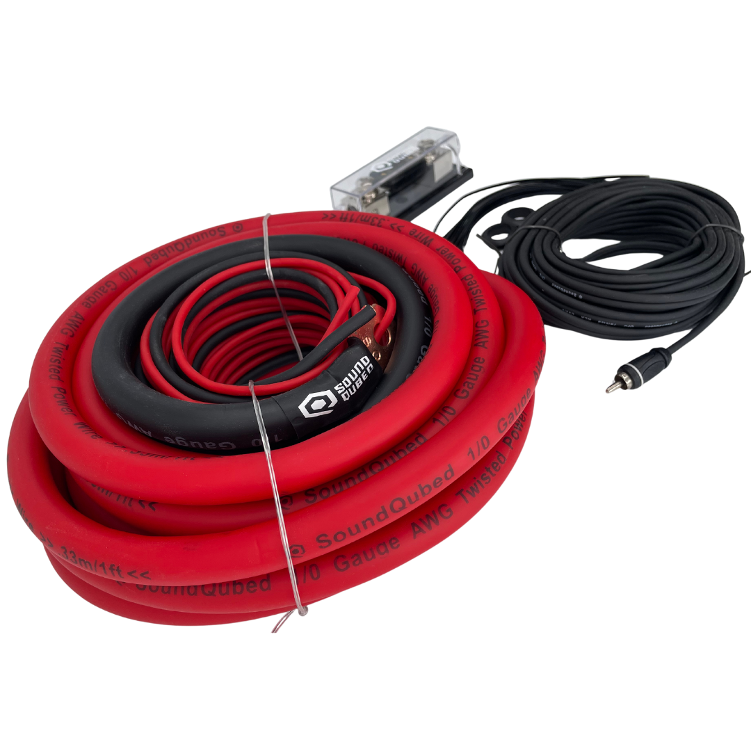 SoundQubed 1/0 Gauge CCA Amp Kit (single amp kit)