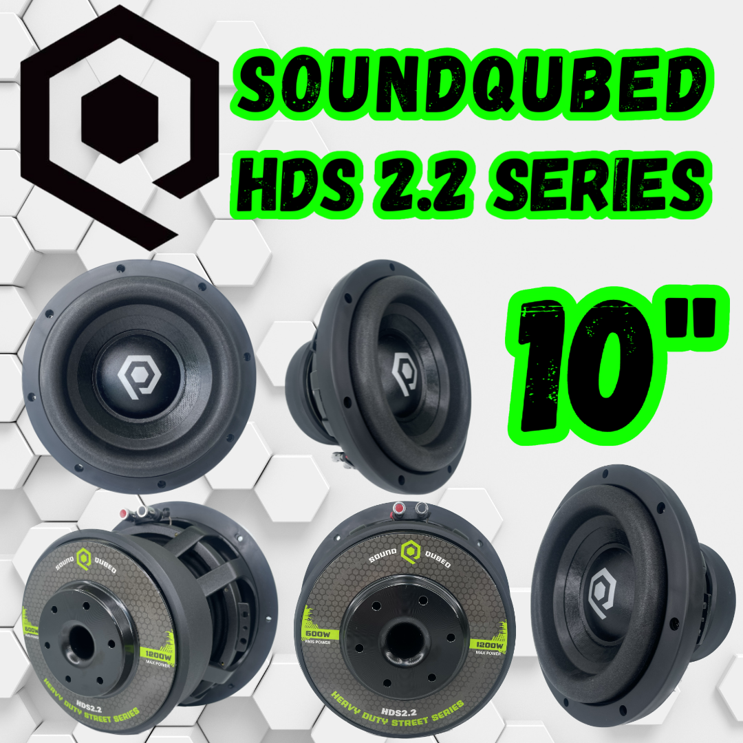 SoundQubed HDS2.2 10" Subwoofer Dual 2/4 Ohm 600W RMS Car Audio