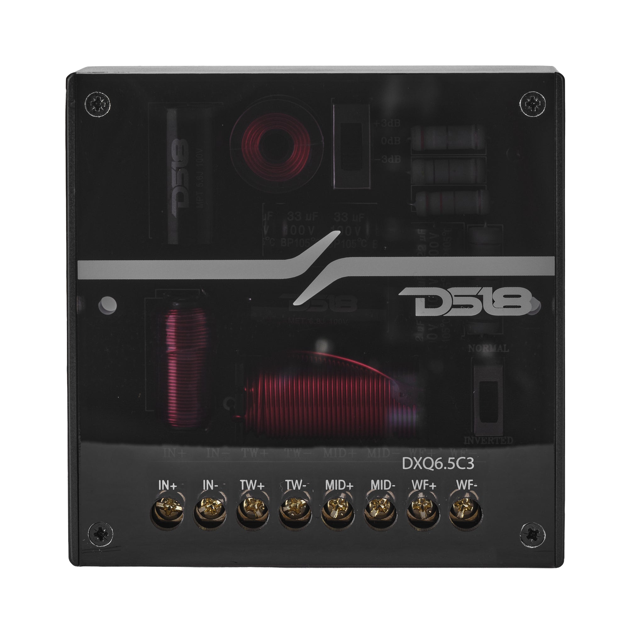 DS18 DXQ 6.5" 3-Way Component Speaker Set with Yellow Straw + Composite Foam Cone | 150W RMS 4-Ohm