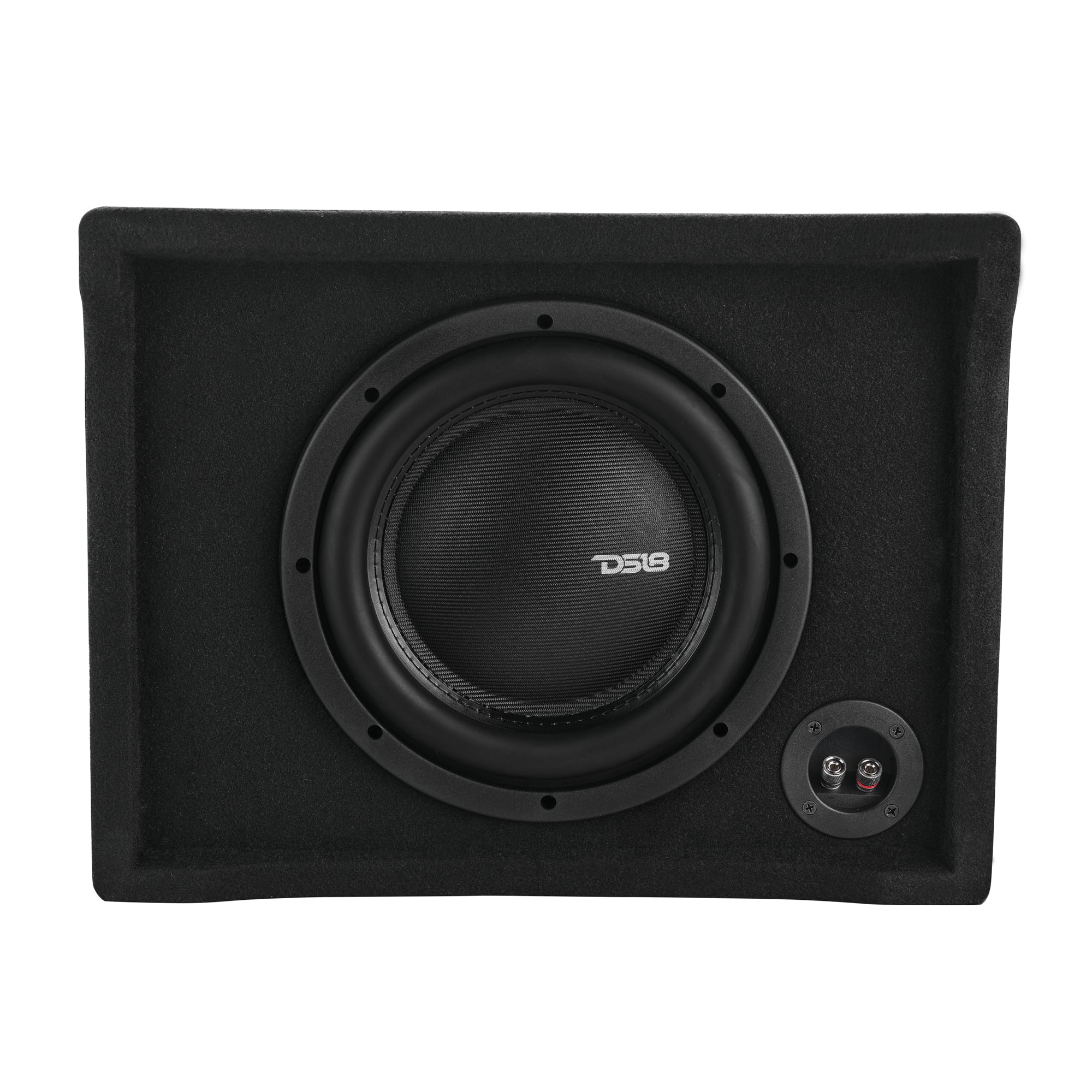 DS18 DFPU Under Seat 10” Shallow Subwoofer Enclosure | Sealed, Loaded, 600W RMS @ 2 Ohm