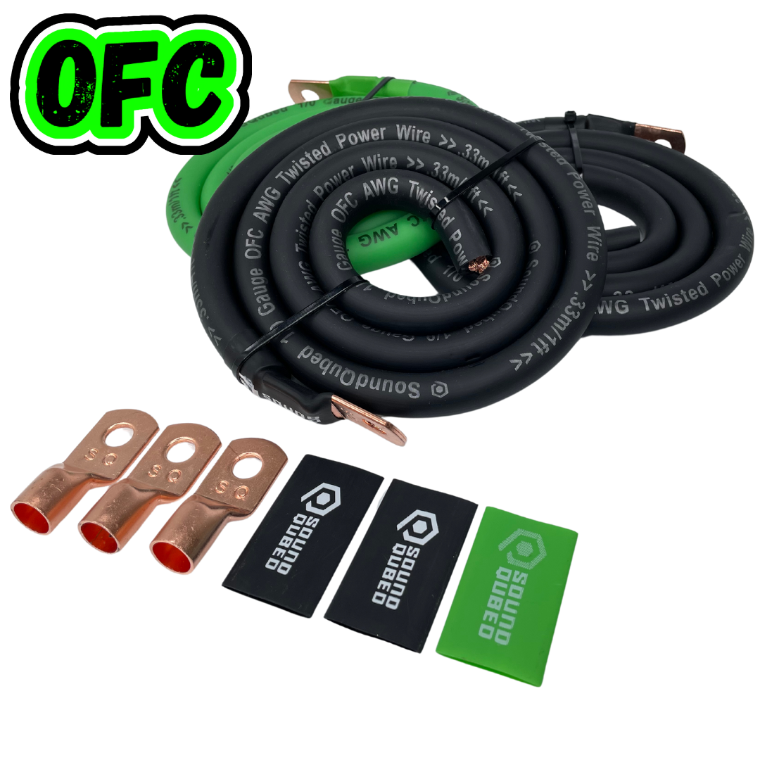 SoundQubed 1/0 Gauge Big 3 Upgrade Kit - OFC wire