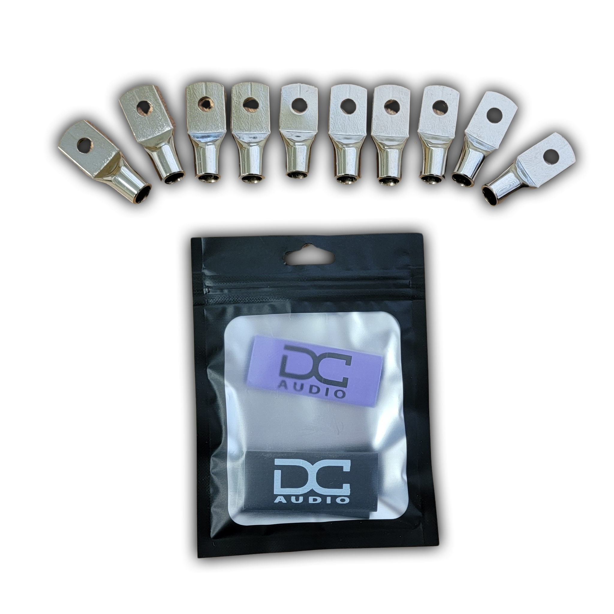 DC Audio 4 AWG 6mm Ring Terminals w/ Heat Shrink (10-Pack)