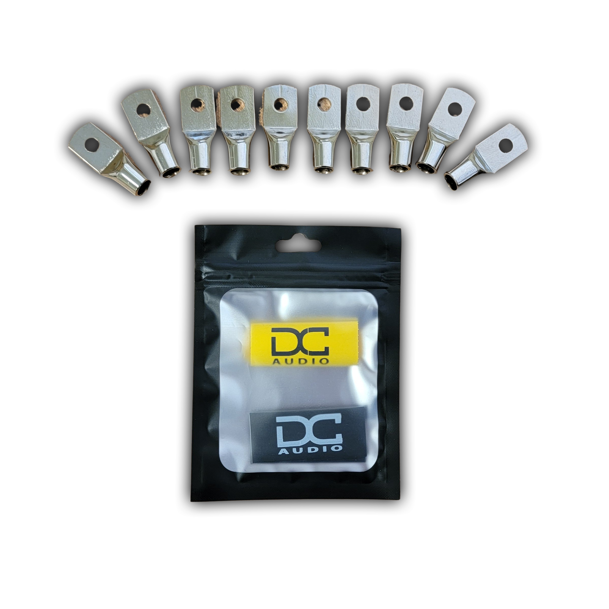 DC Audio 4 AWG 6mm Ring Terminals w/ Heat Shrink (10-Pack)