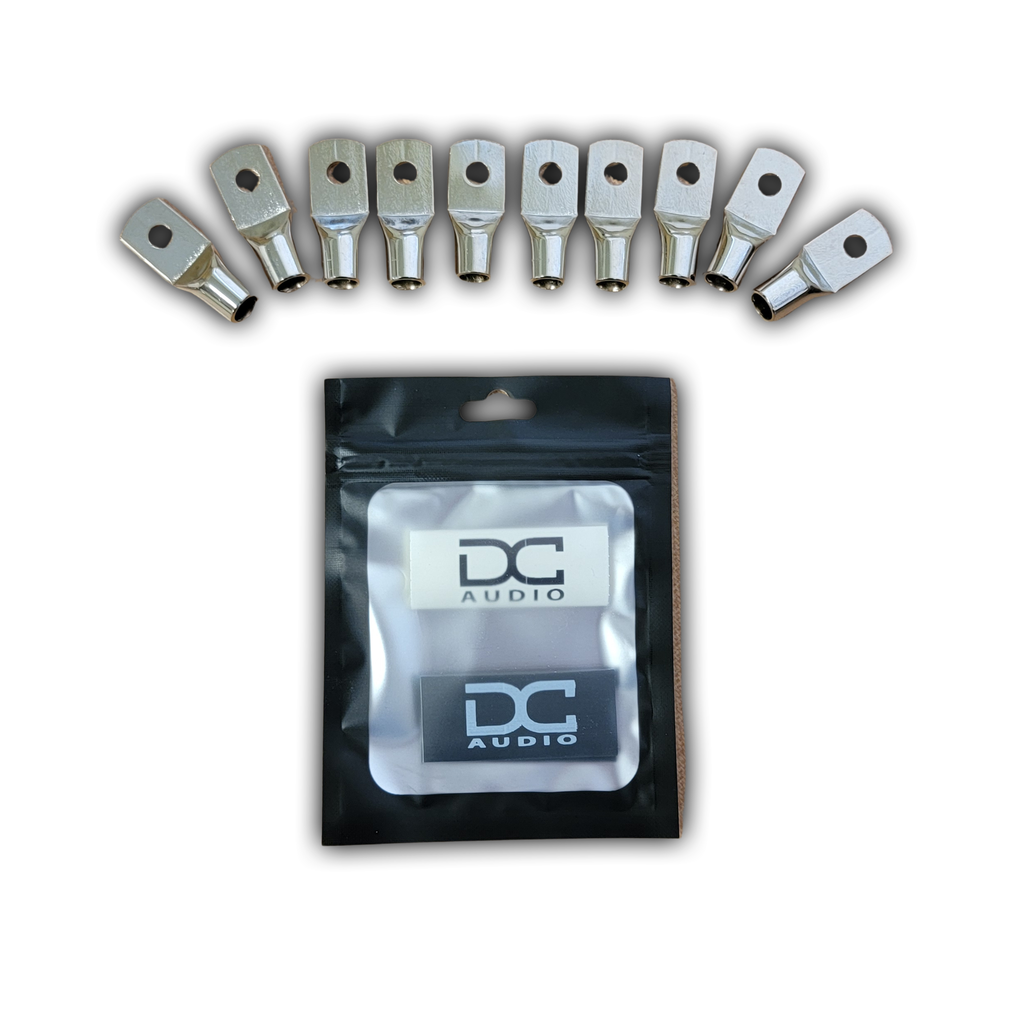DC Audio 4 AWG 6mm Ring Terminals w/ Heat Shrink (10-Pack)