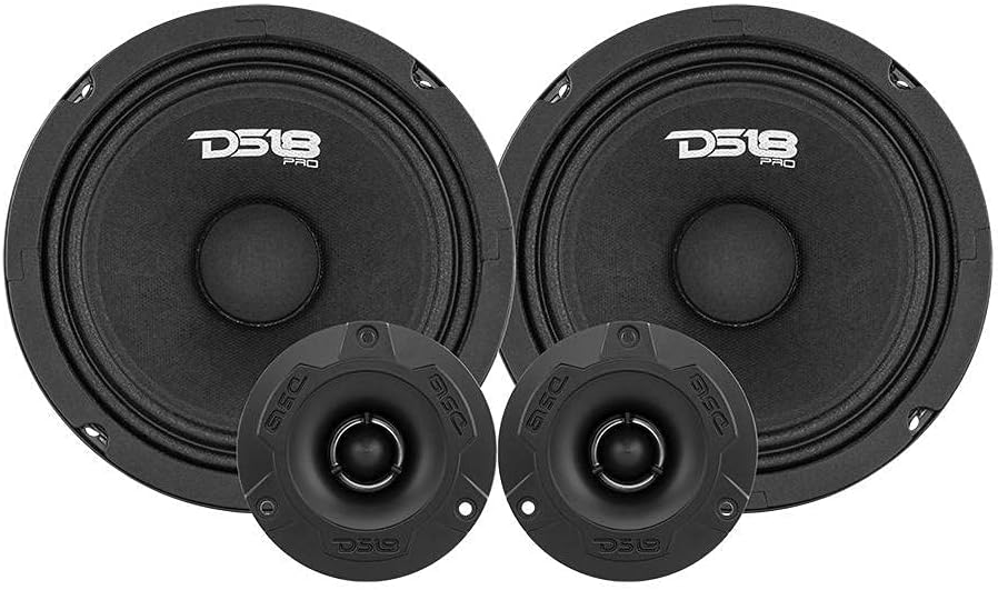 DS18 8" Mid-Range Loudspeaker & 3.8" Super Bullet Tweeter Package – High-Power Audio Pair
