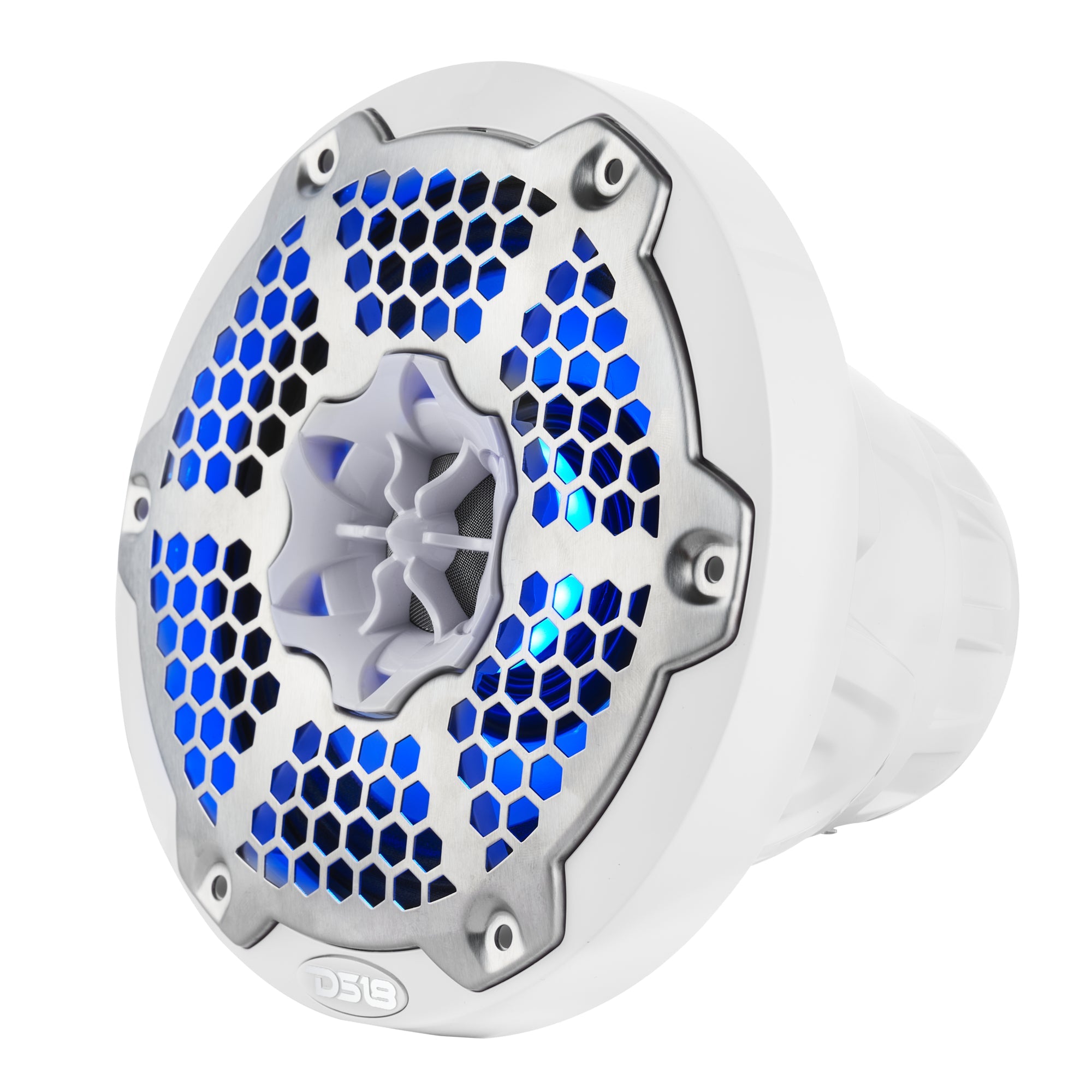 DS18 6.5” Marine 2-Way Hybrid Speaker with RGB LED, Compression Driver and Neodymium Magnet | 250W RMS 4-Ohm