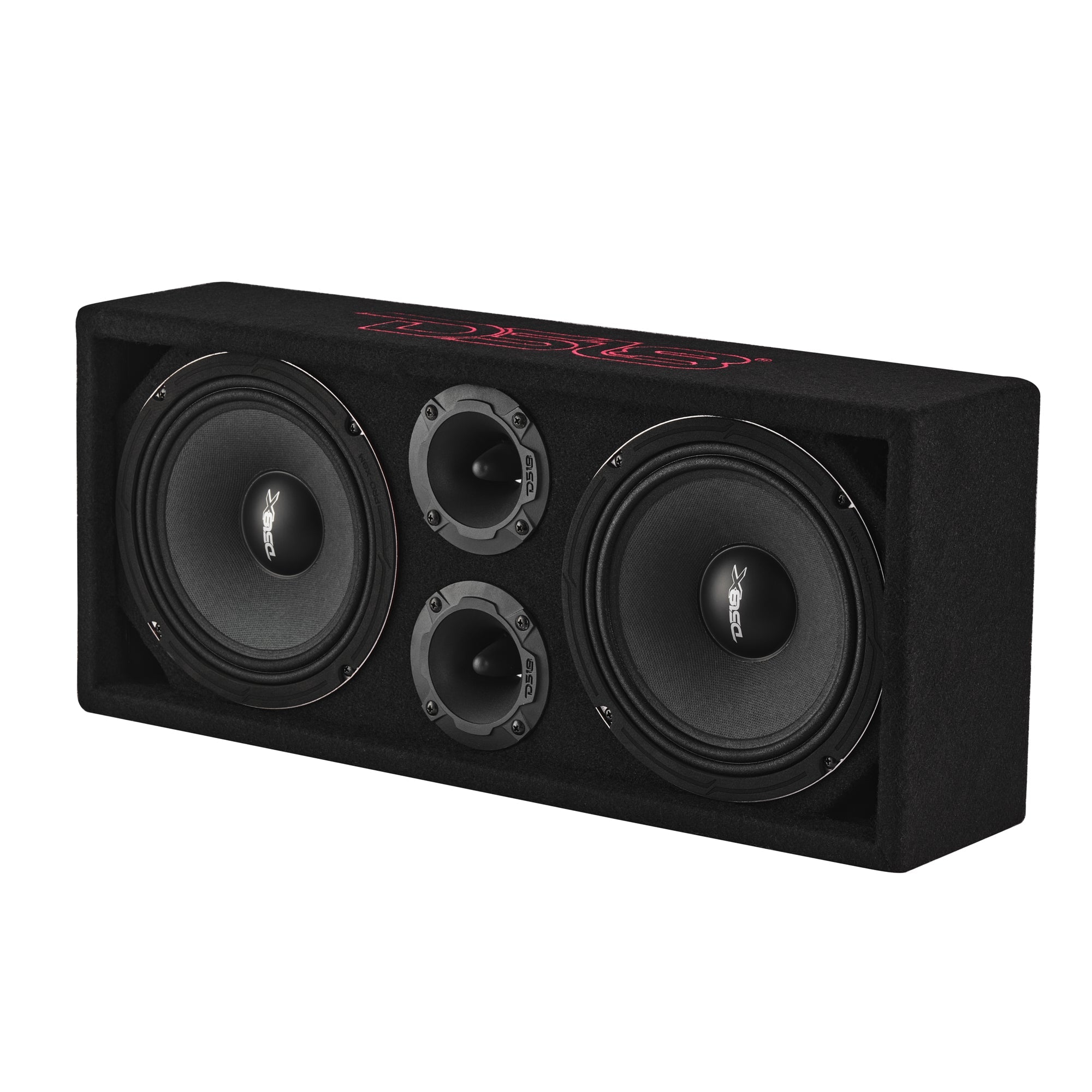 DS18 VOC8LD-PK Loaded Voceteo Enclosure with Dual 8" Speakers, Dual 3.78" Tweeters, Amplifier & Speakon Cable — view 5 of 5