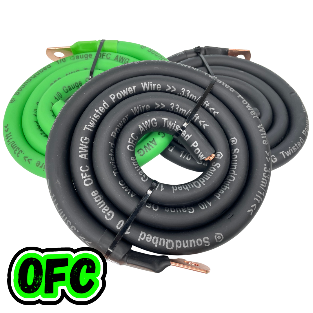 SoundQubed 1/0 Gauge Big 3 Upgrade Kit - OFC wire