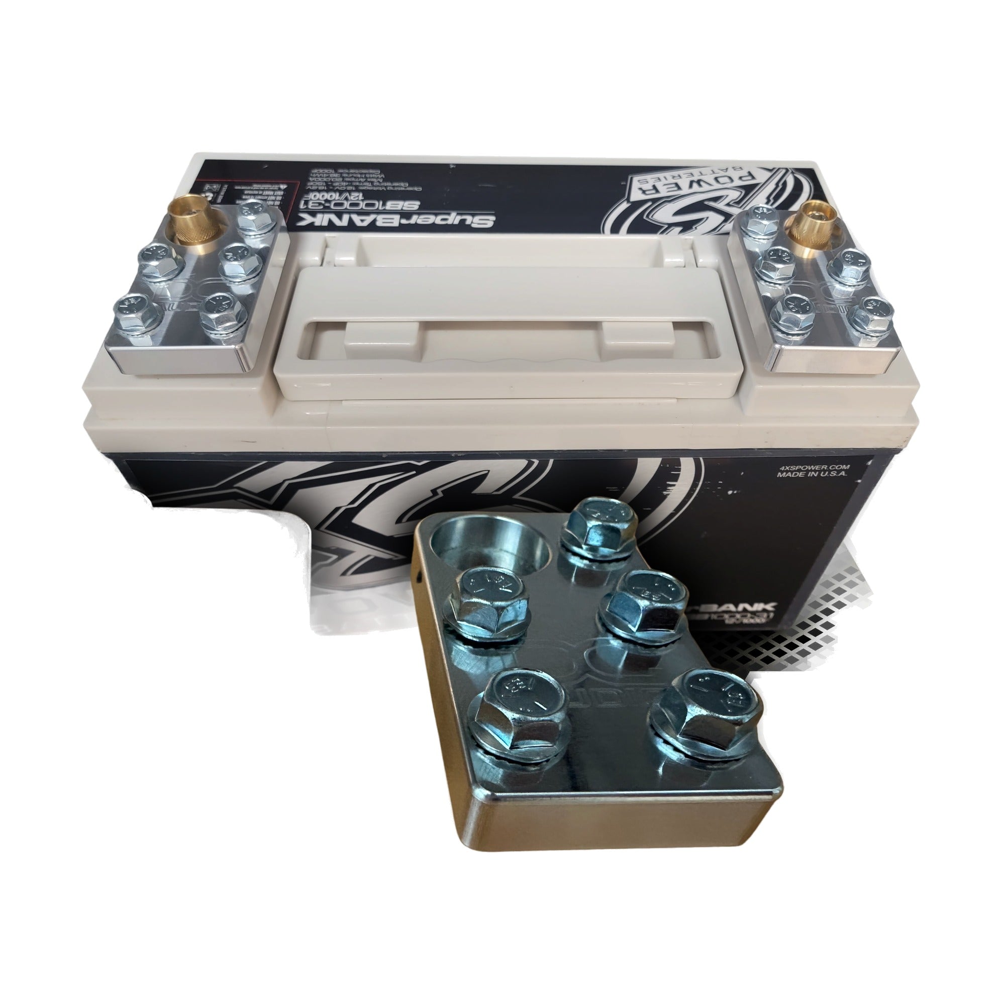 DC Audio 5-Lug Aluminum Battery Terminals (Bolt-Down)