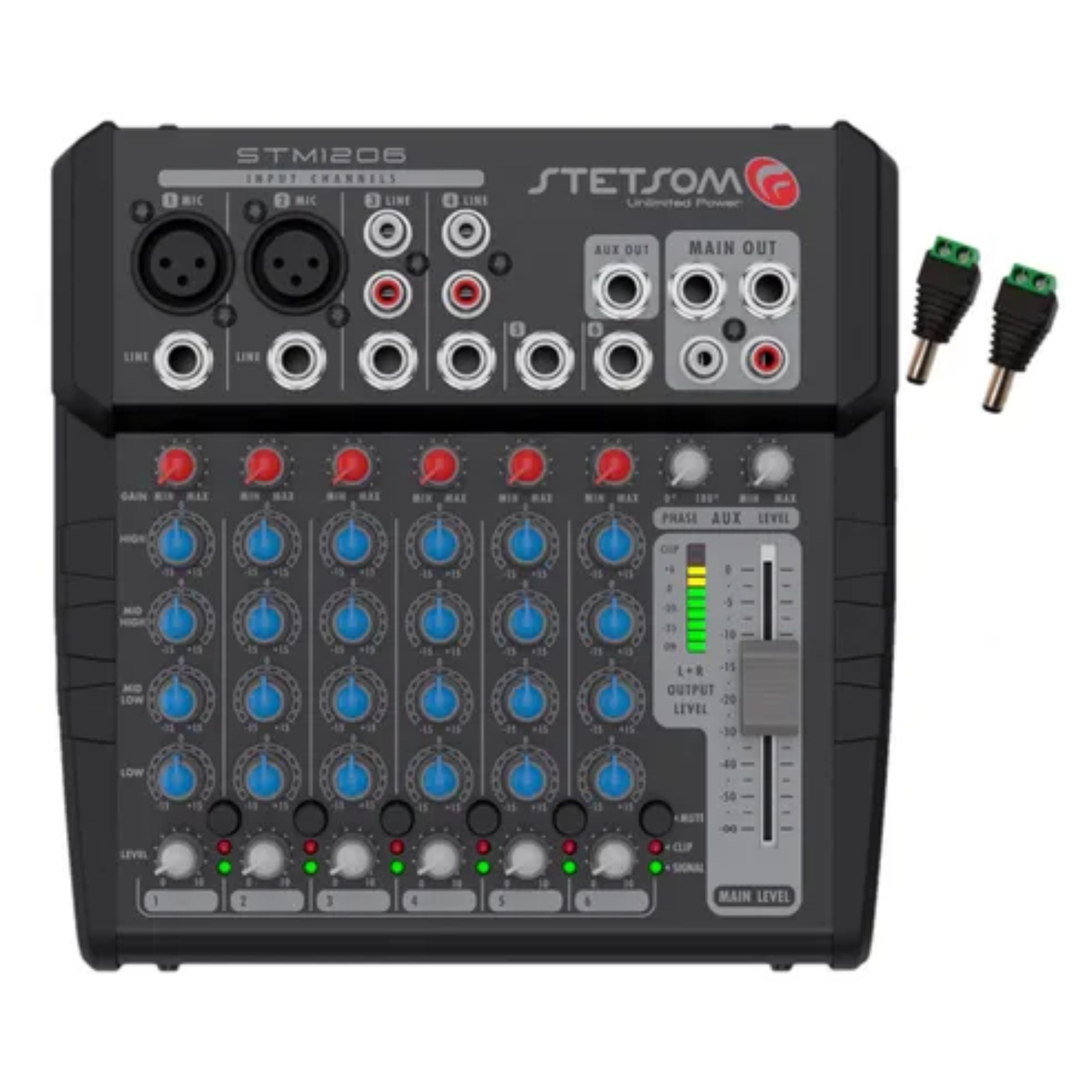 Stetsom STM1206 Mixer Automotive with Frequency from 1HZ ~ 75KHz with 6 Input Channels 4 Equalization Bands Per Channel