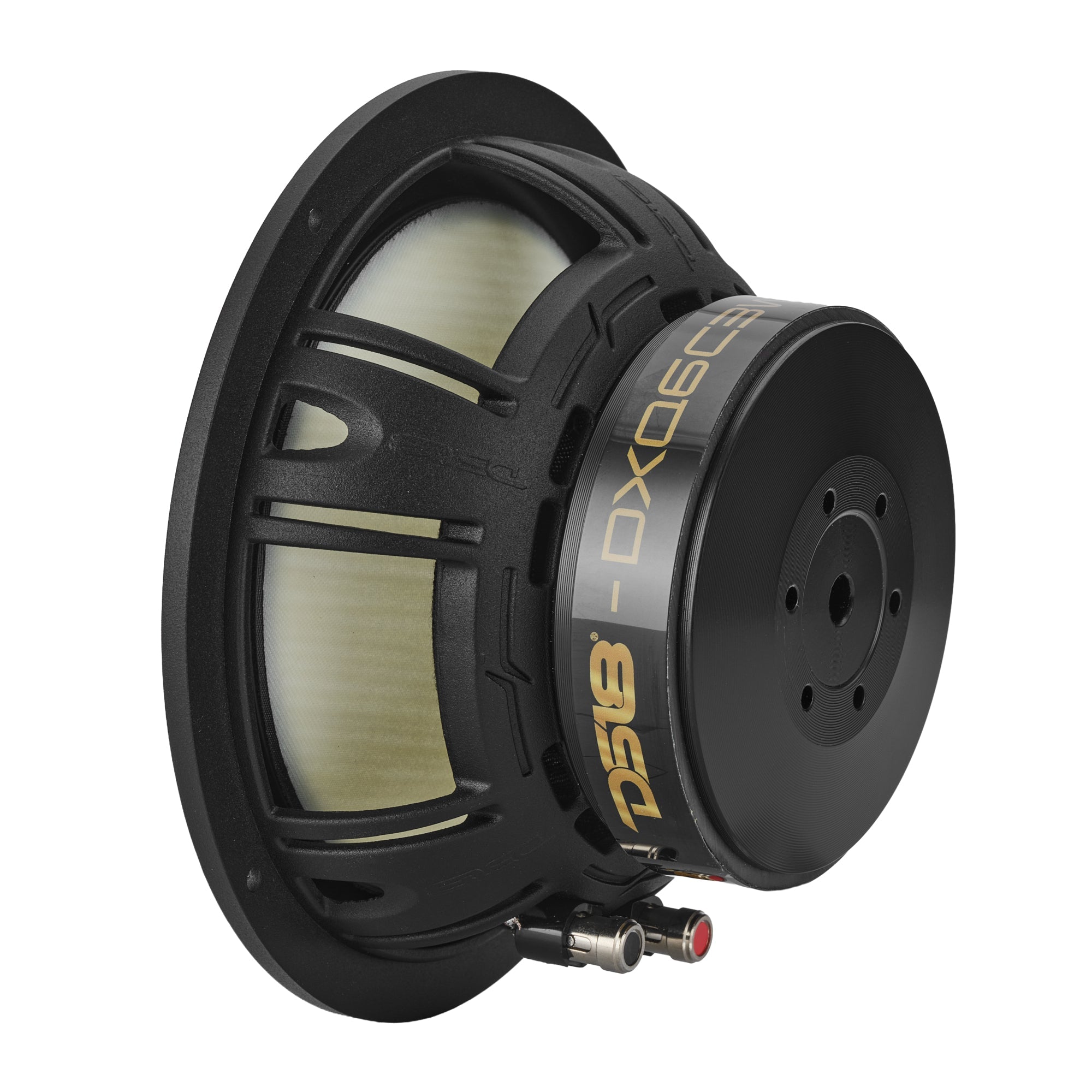 DS18 DXQ 6.5" 3-Way Component Speaker Set with Yellow Straw + Composite Foam Cone | 150W RMS 4-Ohm