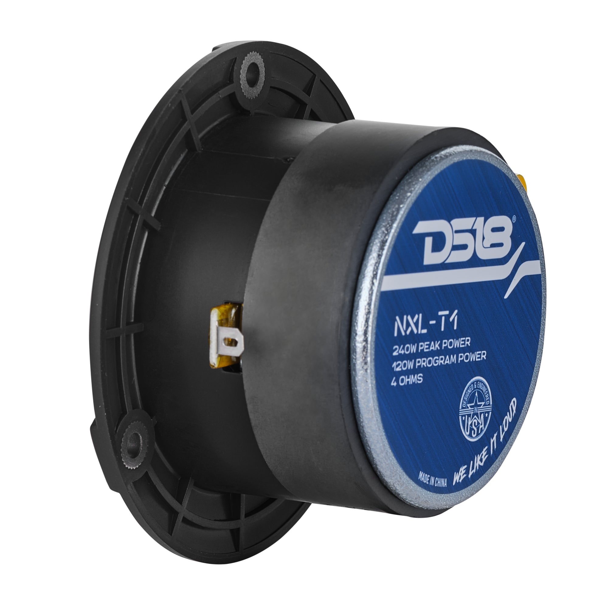 DS18 NXL 3.8” Marine Water-Resistant Super Bullet Tweeter with 1” Aluminum Voice Coil | 120W RMS 4-Ohm