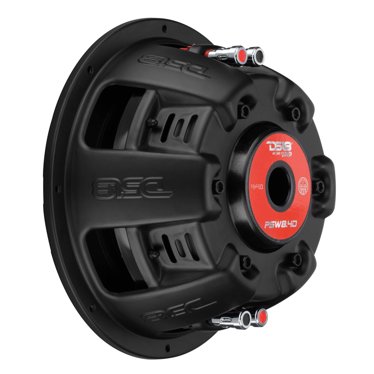DS18 PSW8.4D PS Shallow-Mount Water-Resistant 8" Subwoofer 400W RMS DVC 4-Ohm — view 4 of 5