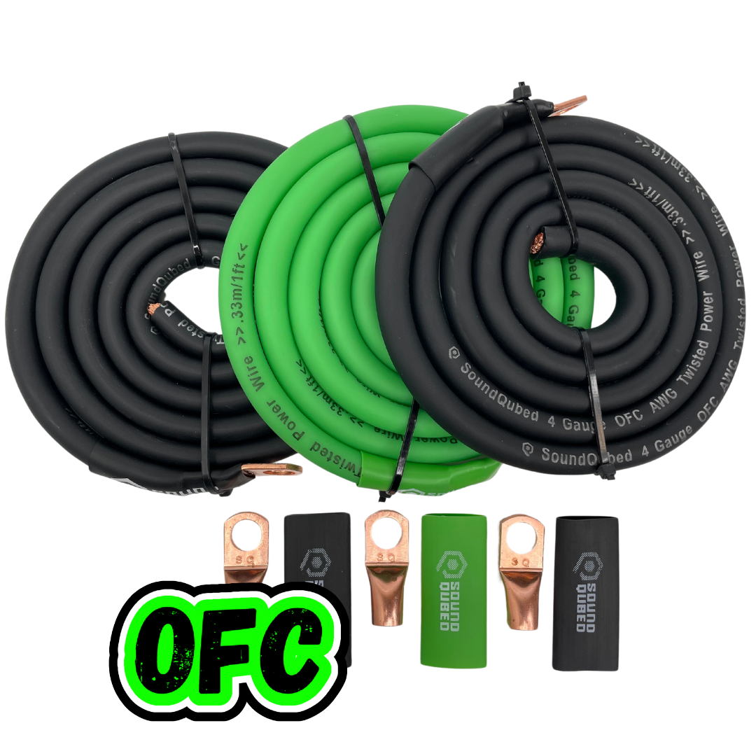 SoundQubed 4 Gauge Big 3 Upgrade Kit - OFC wire