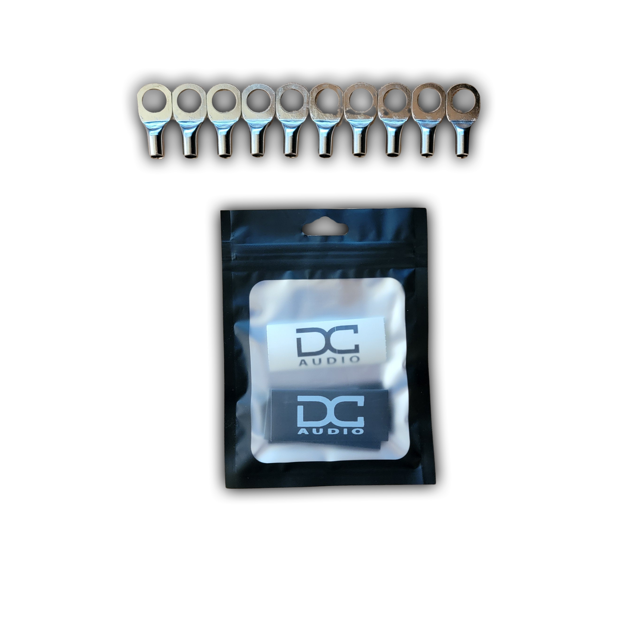 DC Audio 8 AWG 10mm Ring Terminals w/ Heat Shrink (10-Pack)