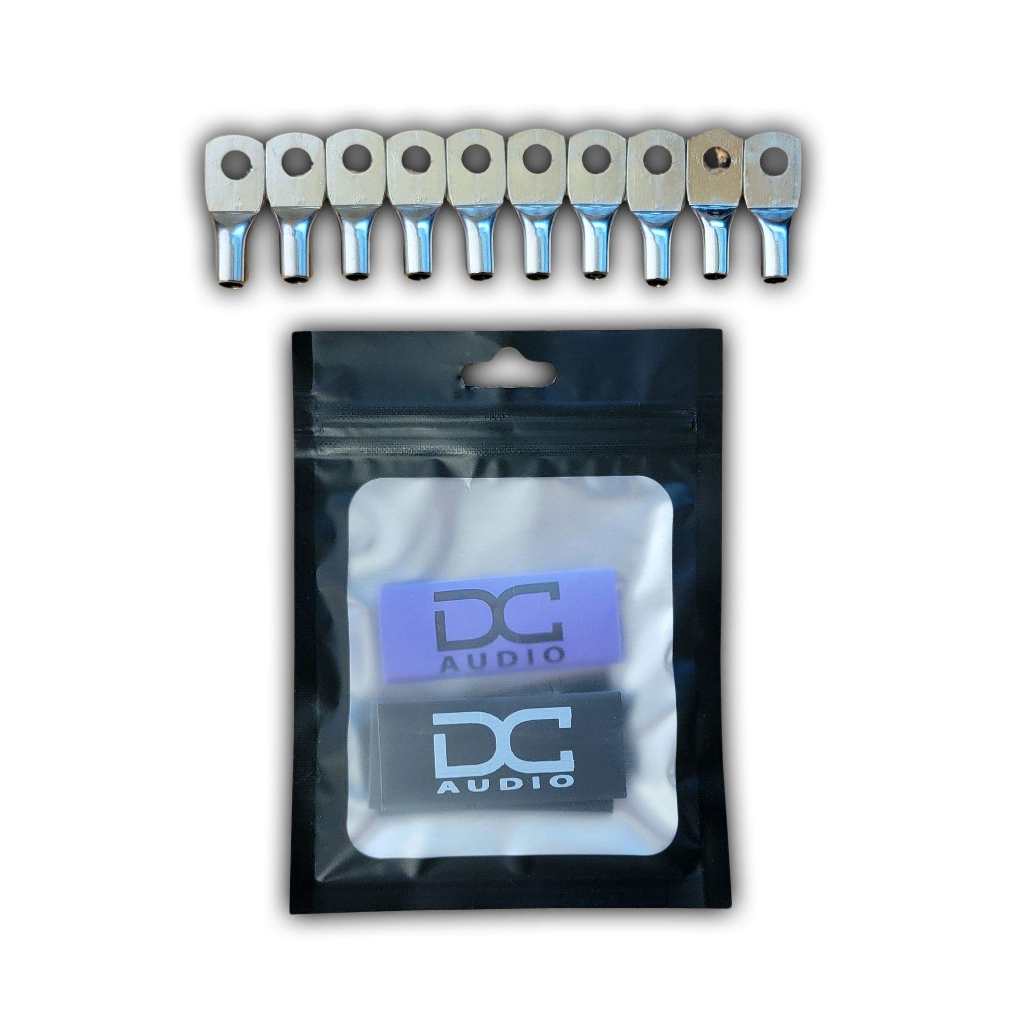 DC Audio 8 AWG 6mm Ring Terminals w/ Heat Shrink (10-Pack)