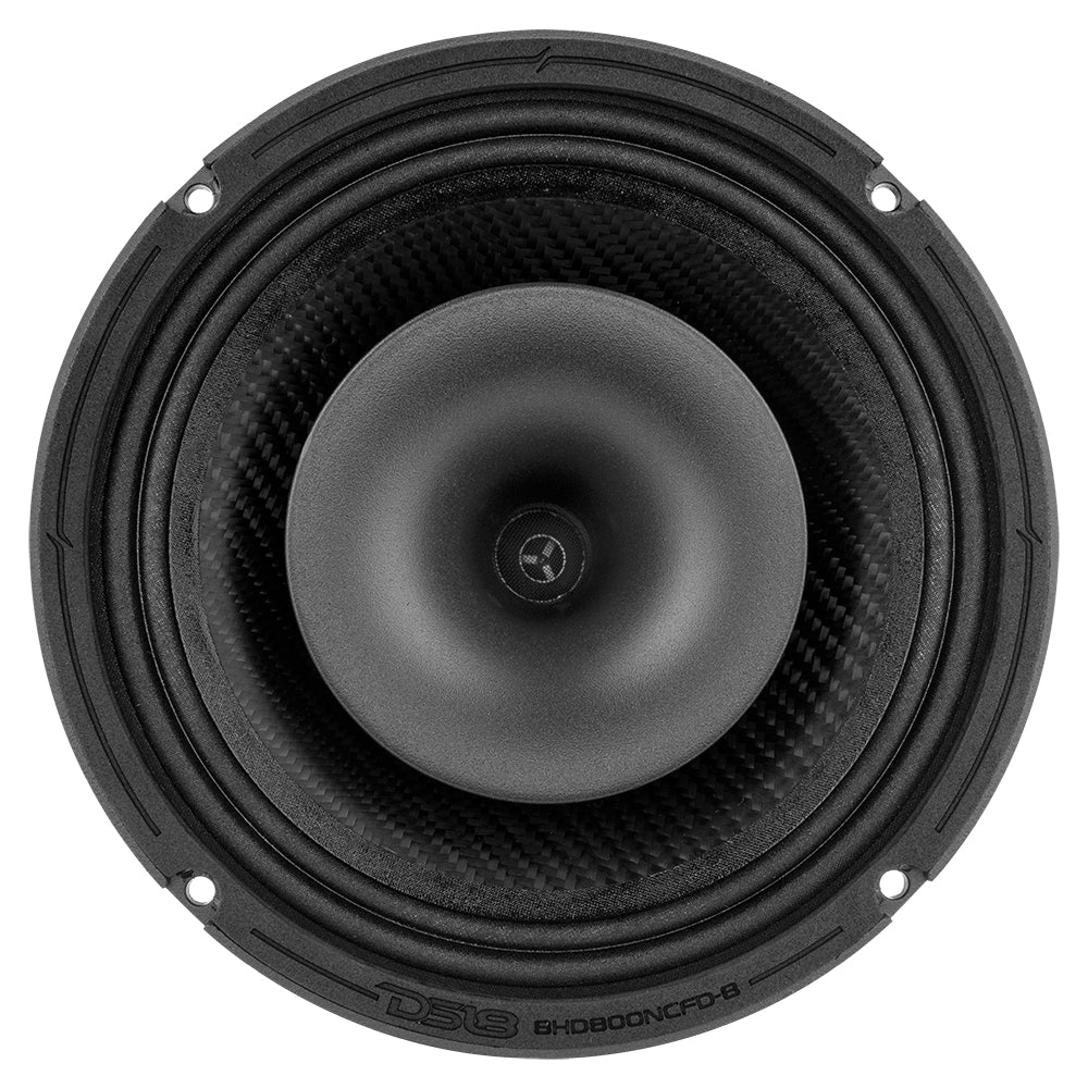 DS18 8" Neodymium Coaxial Hybrid Mid-Bass Water resistant Carbon Fiber Cone Loudspeaker with Built-in Driver 400 Watts Rms 8-Ohm
