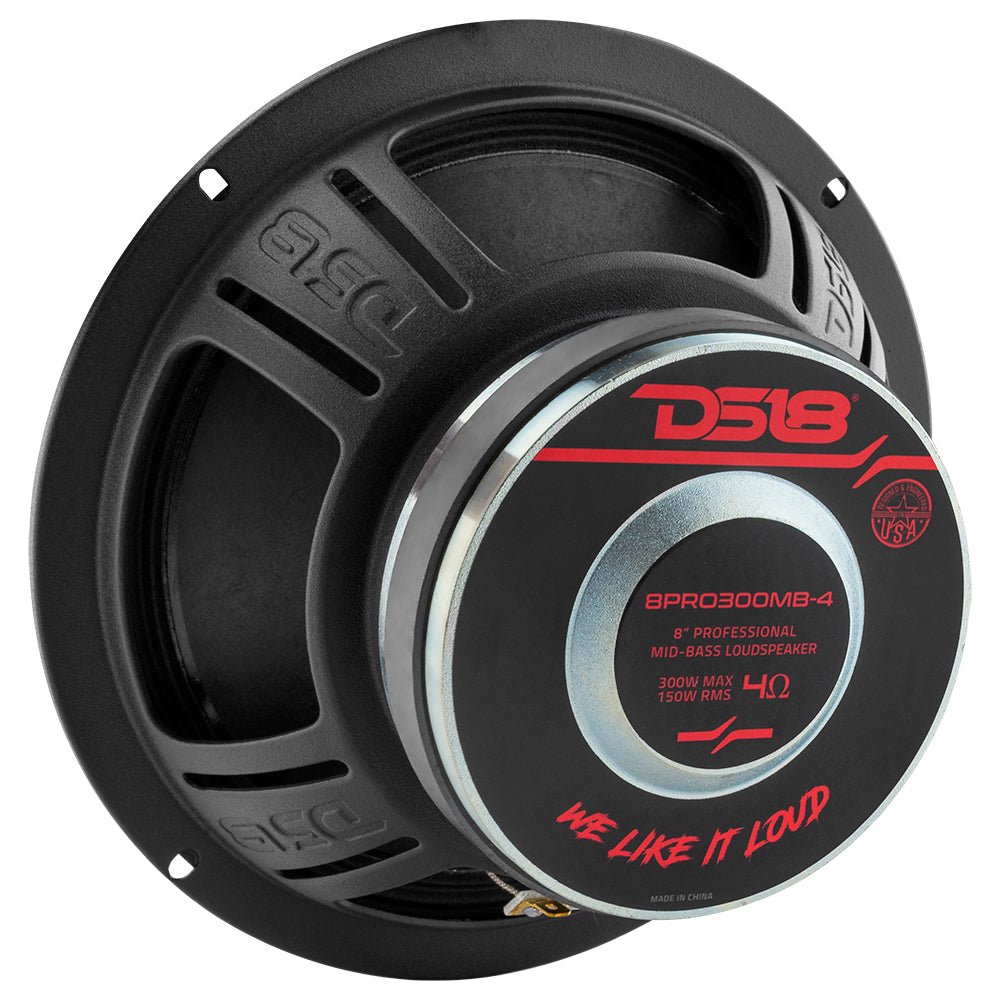 DS18 8" Mid-Bass Loudspeaker 150 Watts Rms 4-Ohm