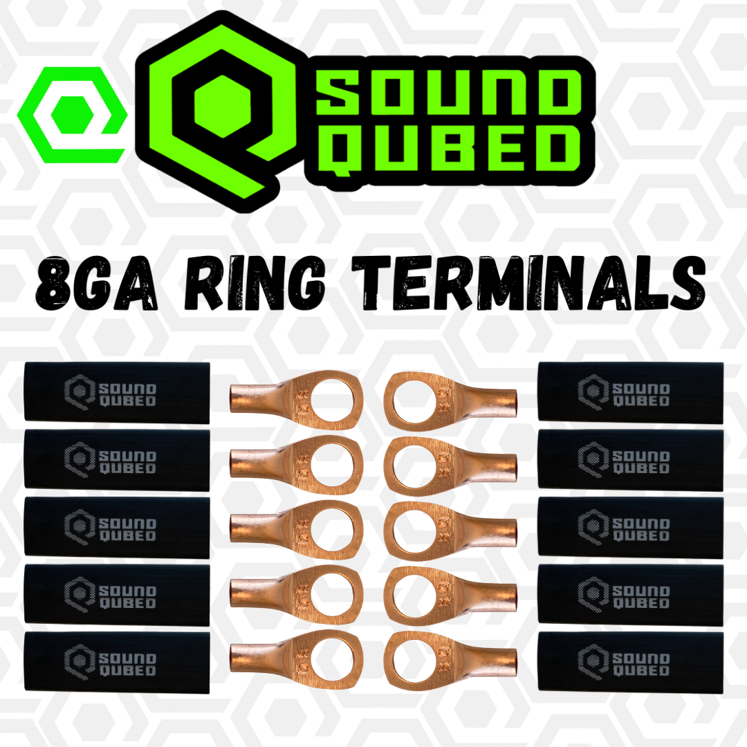 SoundQubed 8 Gauge Ring Terminals (3/8" hole)