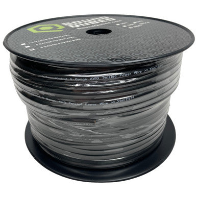 SoundQubed 8 Gauge CCA (Copper Clad Aluminum) Power Wire BLACK 250 F