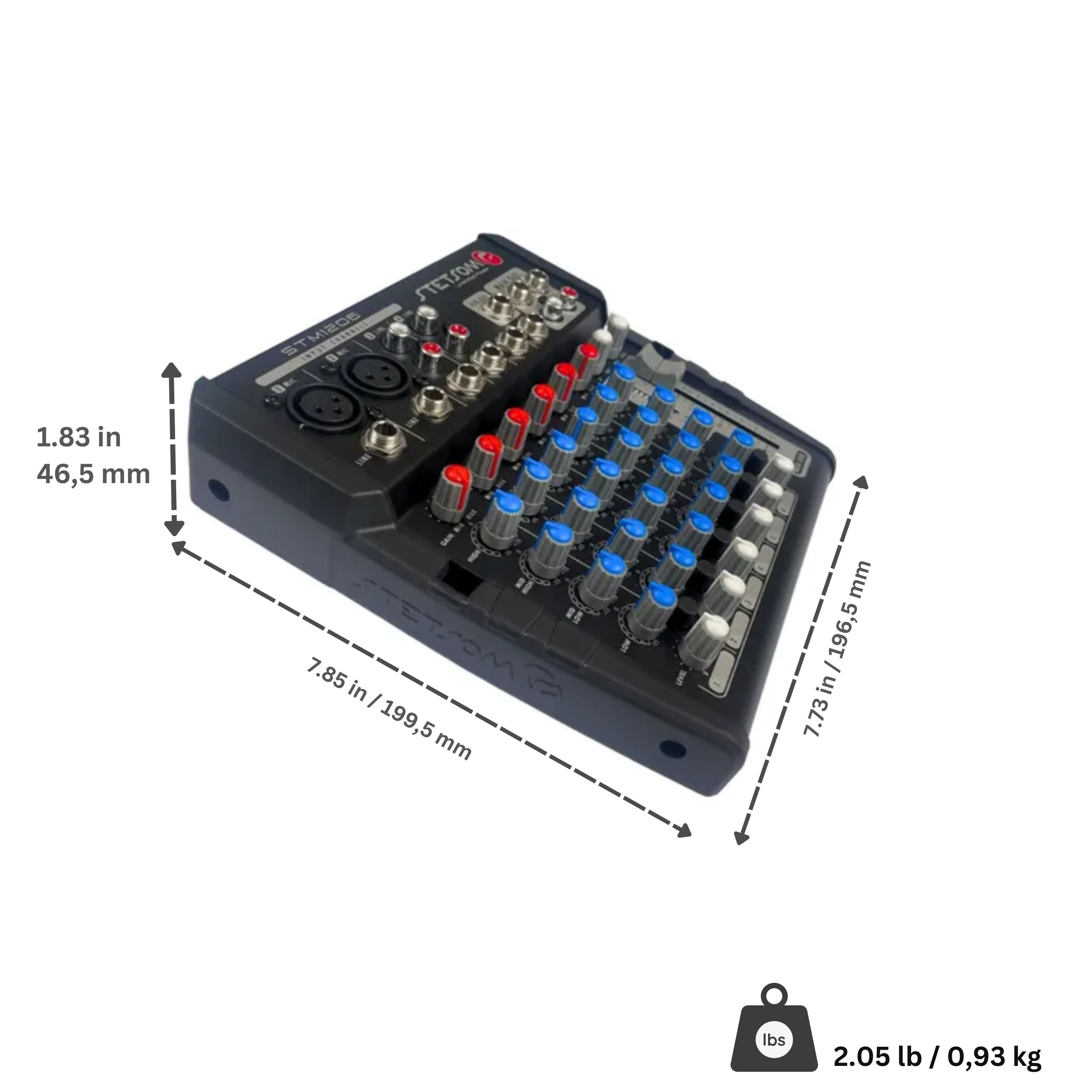 Stetsom STM1206 Mixer Automotive with Frequency from 1HZ ~ 75KHz with 6 Input Channels 4 Equalization Bands Per Channel