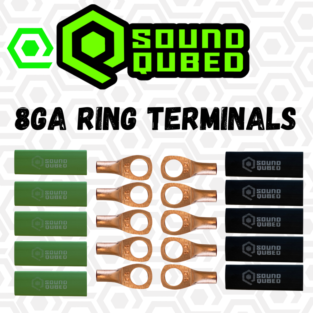 SoundQubed 8 Gauge Ring Terminals (3/8" hole)