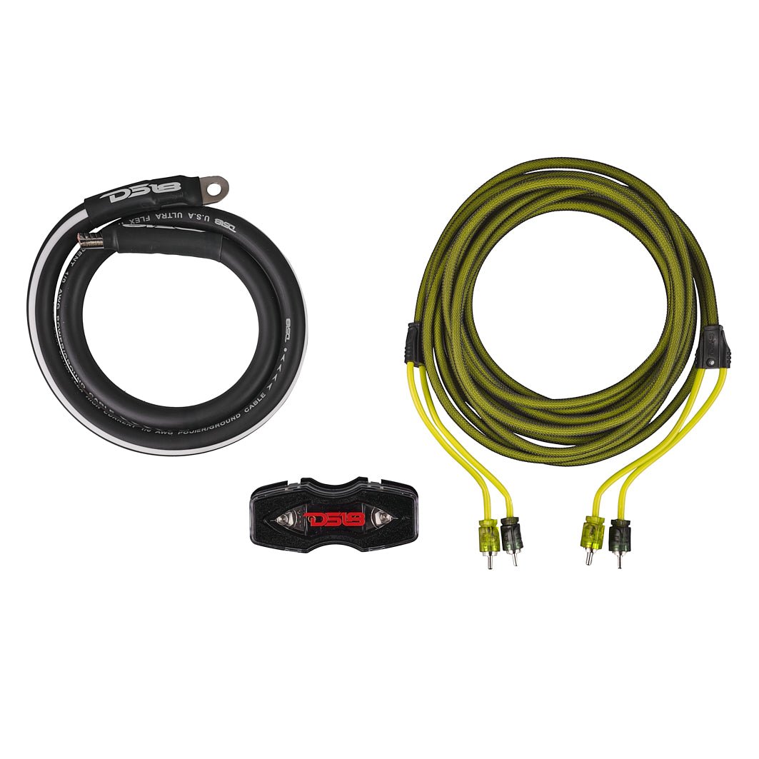 DS18 0-GA Amplifier Installation Wiring Kit - Yellow