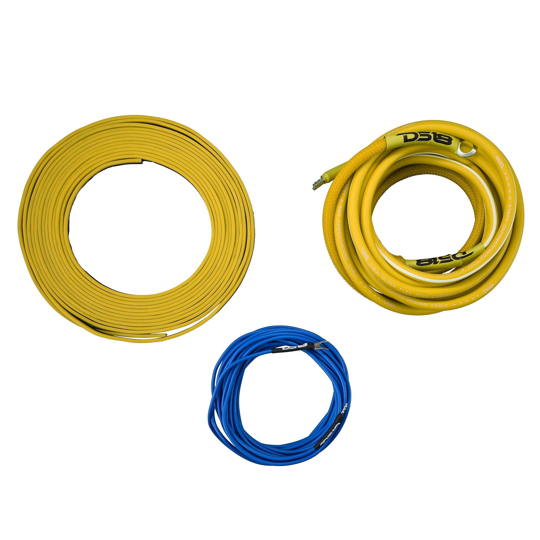 DS18 8-GA Amplifier Installation Wiring Kit - Yellow