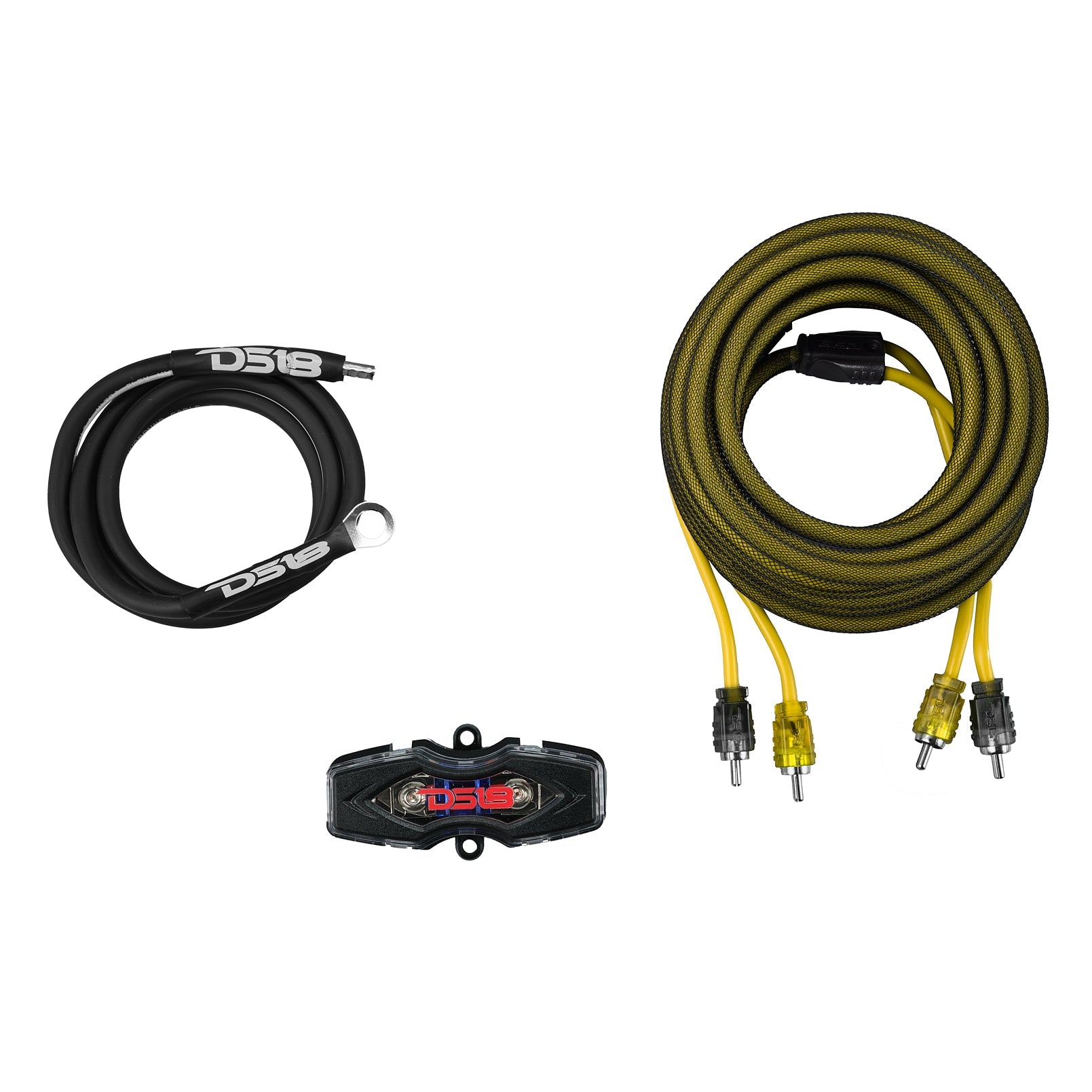 DS18 8-GA Amplifier Installation Wiring Kit - Yellow