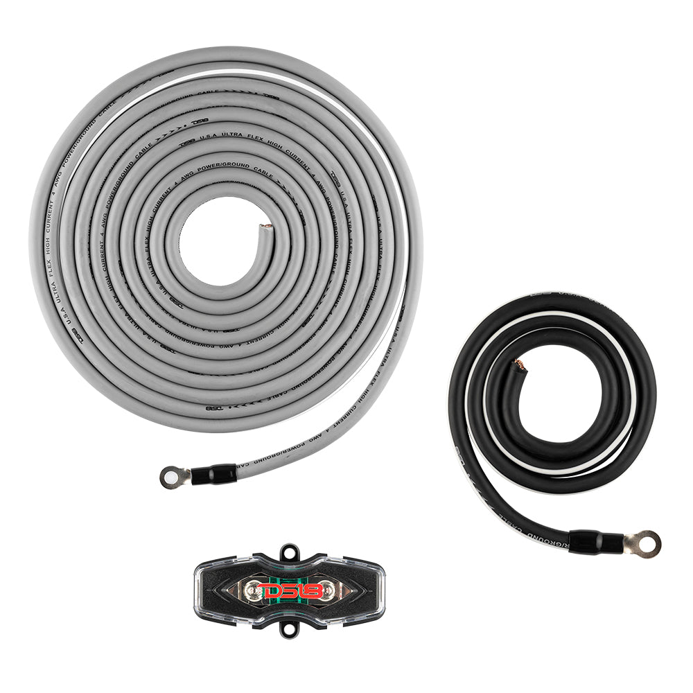DS18 4-GA CCA Amplifier Installation Kit - SILVER