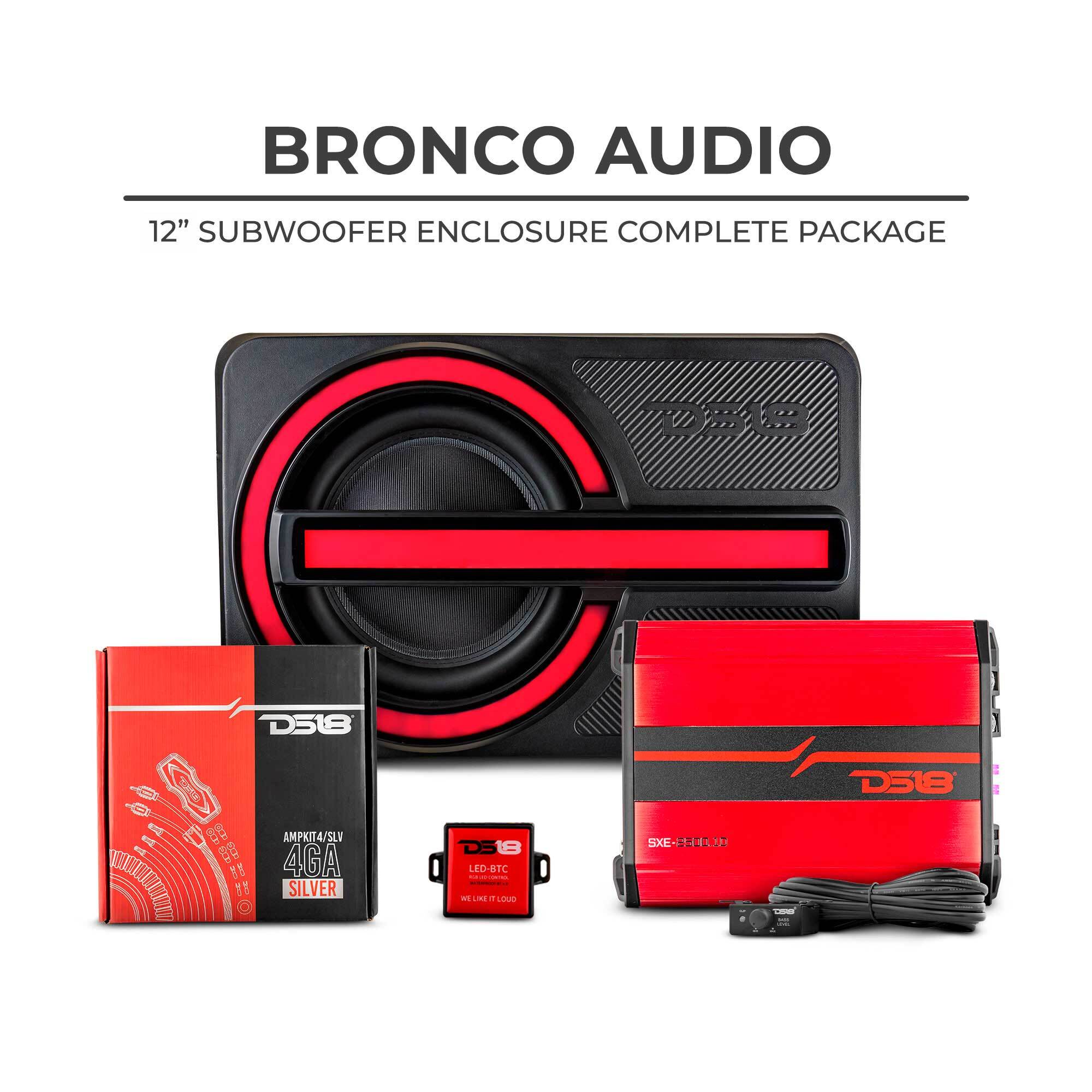 DS18 Bronco 6th Gen BRO-BASS Package 12” Subwoofer Enclosure Complete Package