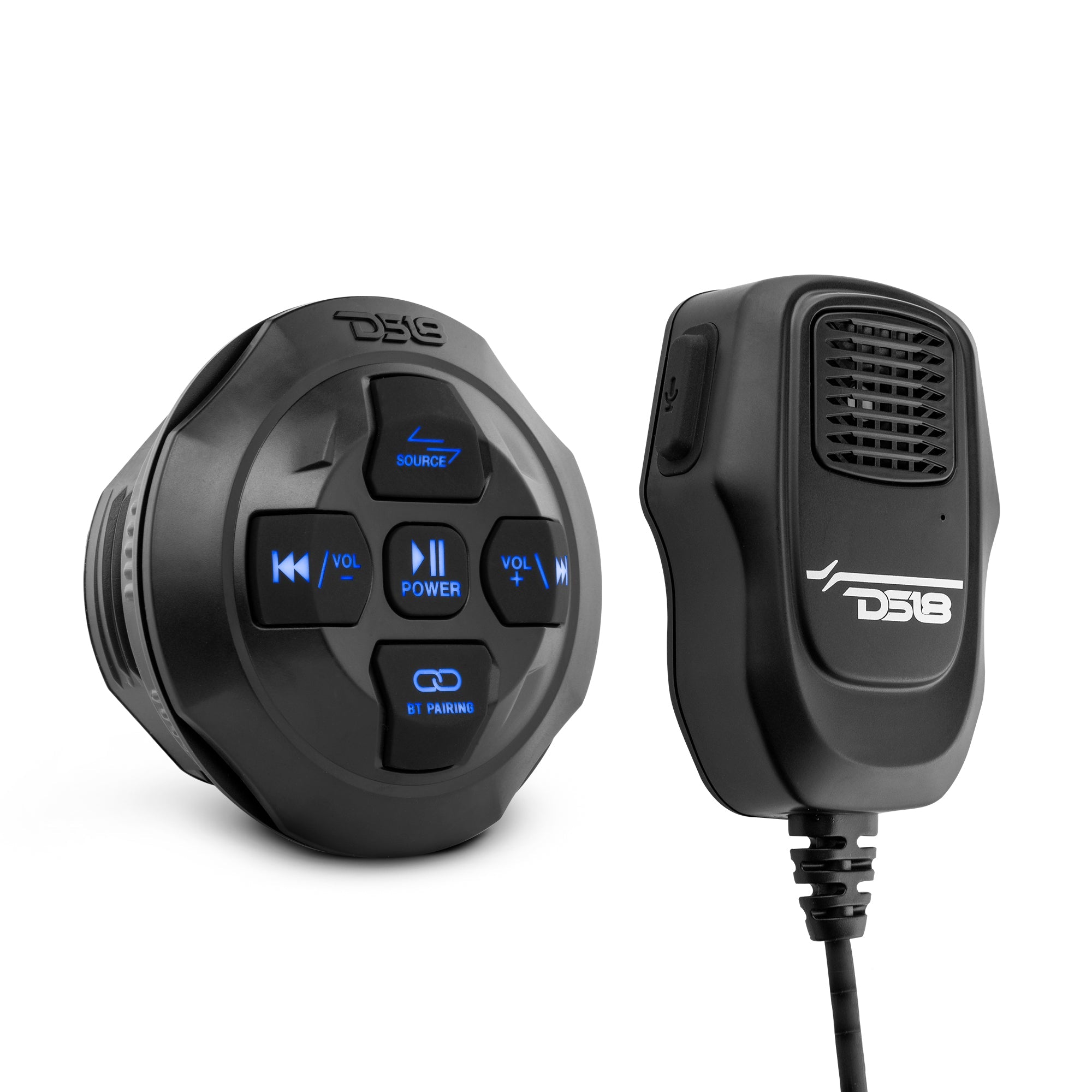 DS18 Marine And Powersports Waterproof Bluetooth Audio Receiver With Controls and Micrphone