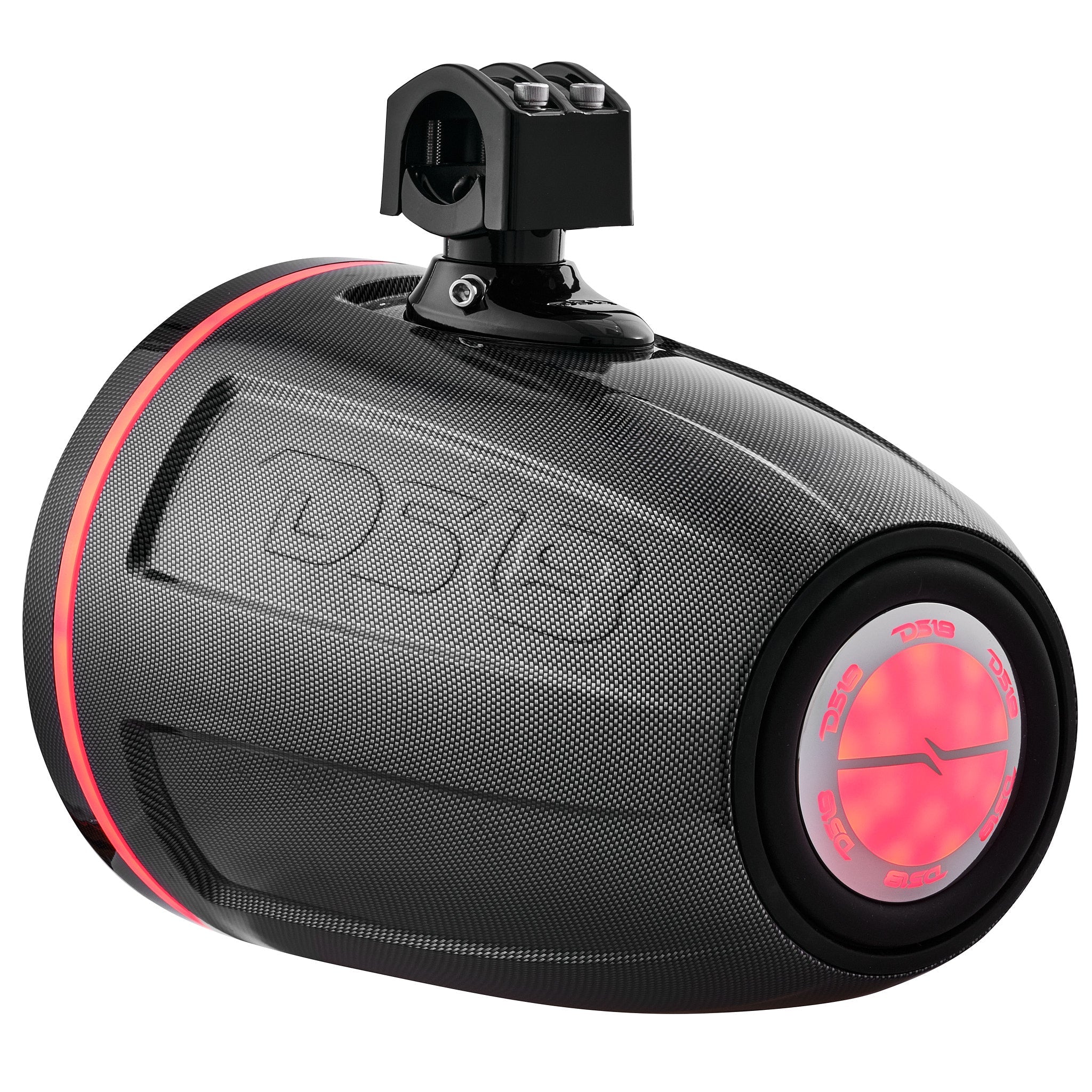 DS18 NXL 10" Marine and Powersports Empty Tower LED RGB Lights -Black Carbon Fiber