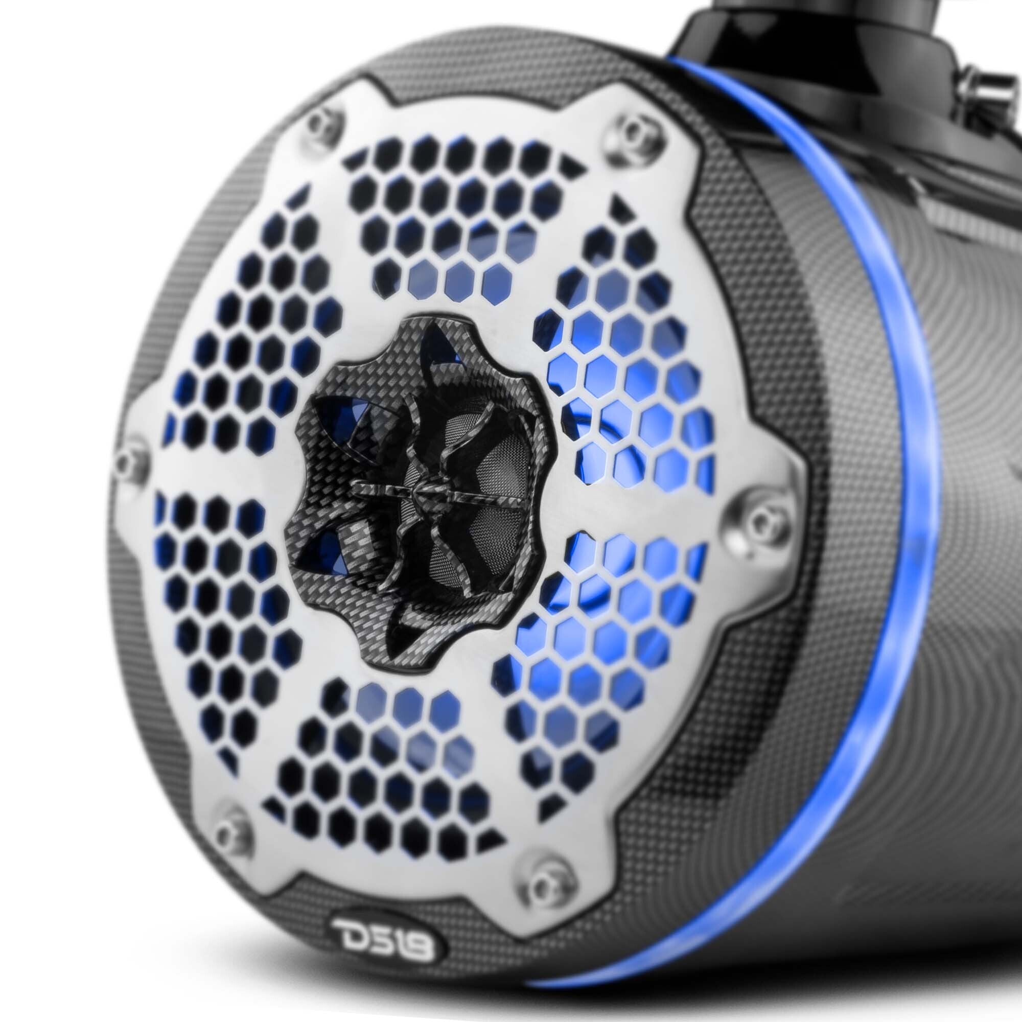 DS18 NXL 6.5" Marine and Powersports Towers LED RGB Lights 100 Watts Rms - Black Carbon Fiber