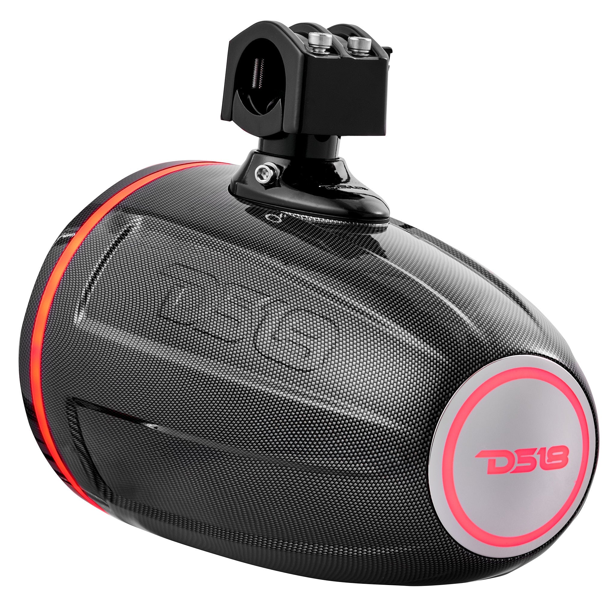 DS18 NXL 8" Marine and Powersports Empty Tower LED RGB Lights -Black Carbon Fiber