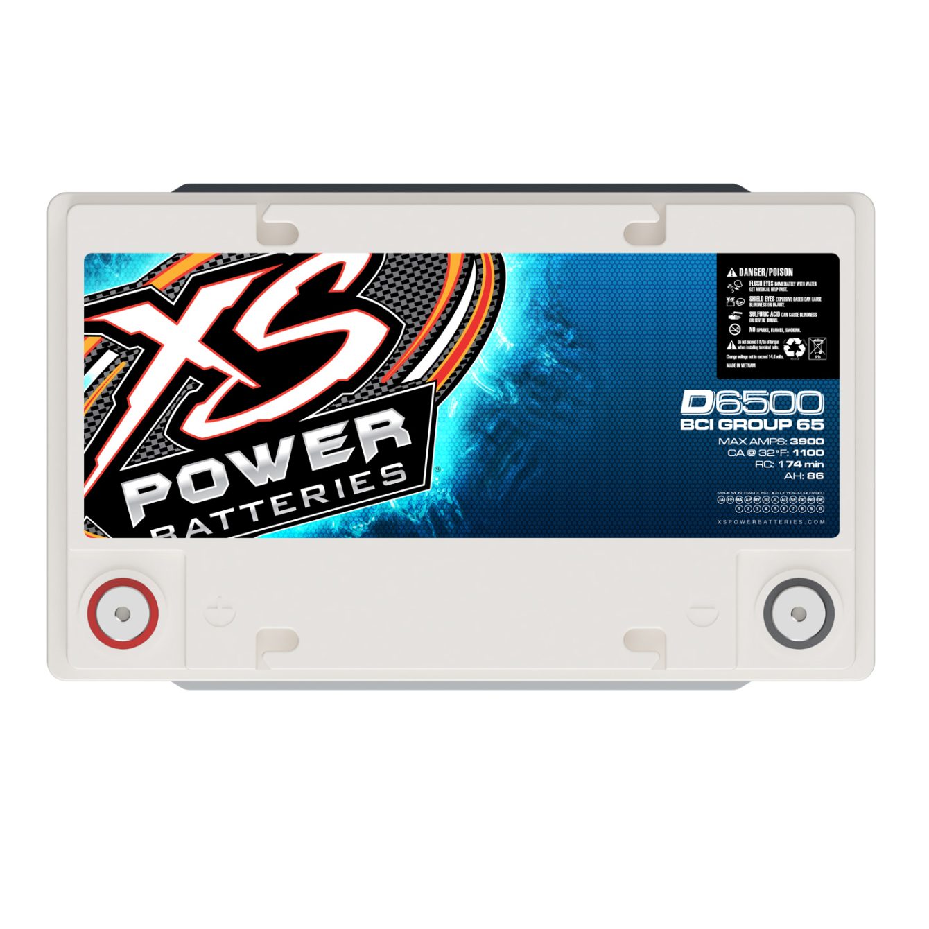 XS Power D6500 Group 65 12V AGM Car Audio Battery