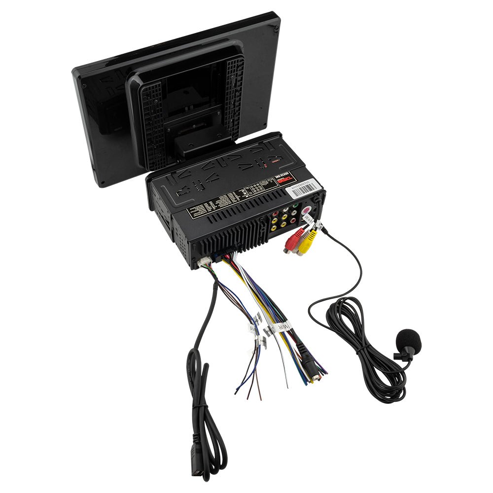 DS18 10.5" Floating Adjustable Modular Touchscreen Mechless Single-DIN Head Unit with Bluetooth, Mirror Link and USB