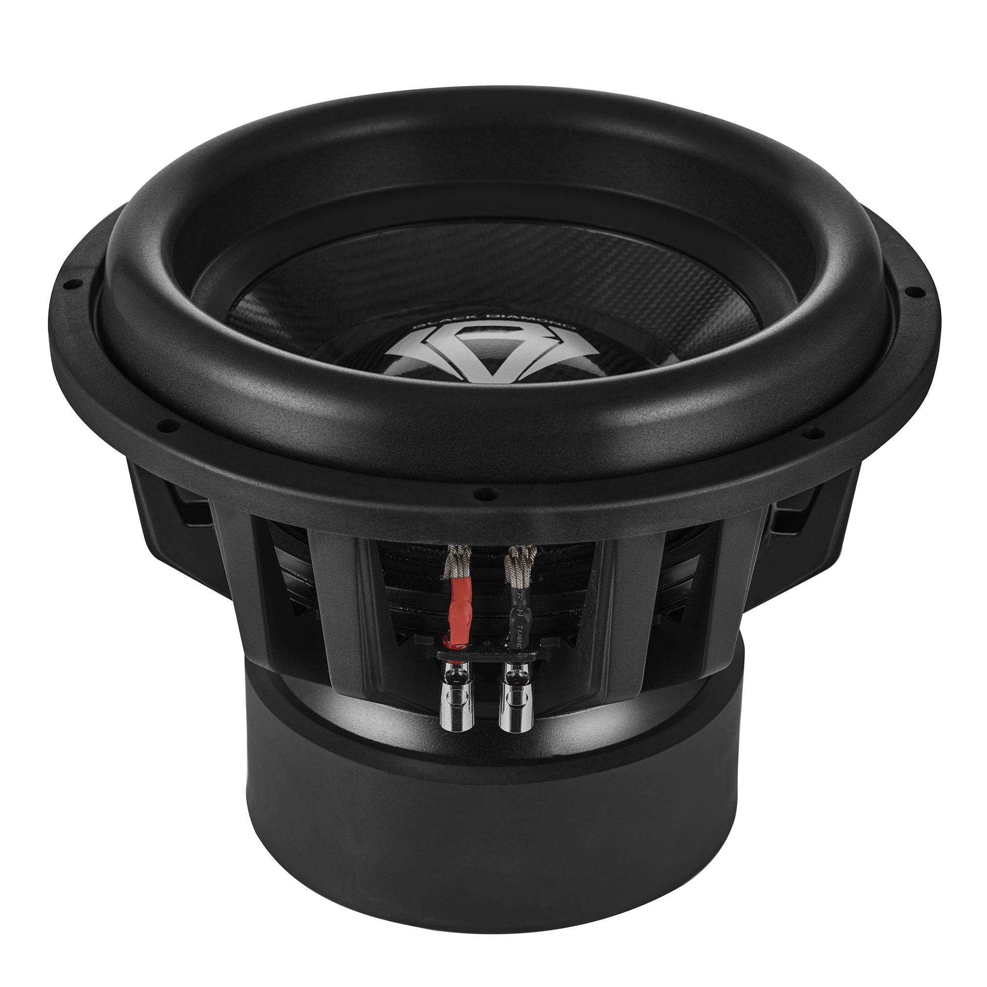 DS18 Black Diamond 15" High Excursion Subwoofer with Carbon Fiber Cone | 3500W RMS / 7000W Peak | Dual 1-Ohm Voice Coil