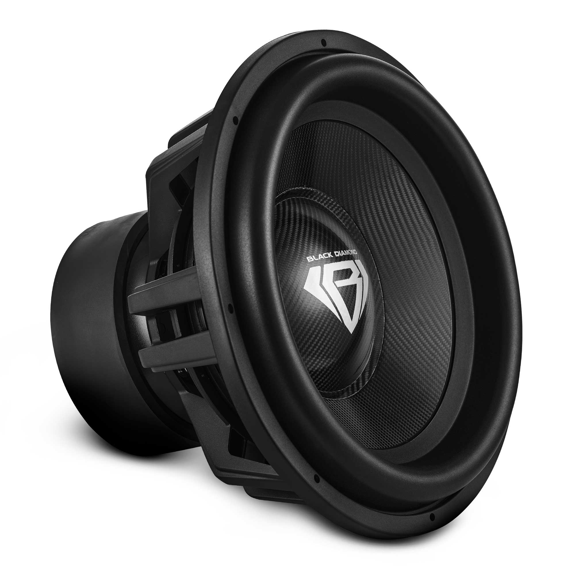 DS18 Black Diamond 18" High Excursion Subwoofer with Carbon Fiber Cone | 3500W RMS / 7000W Peak | Dual 1-Ohm Voice Coil