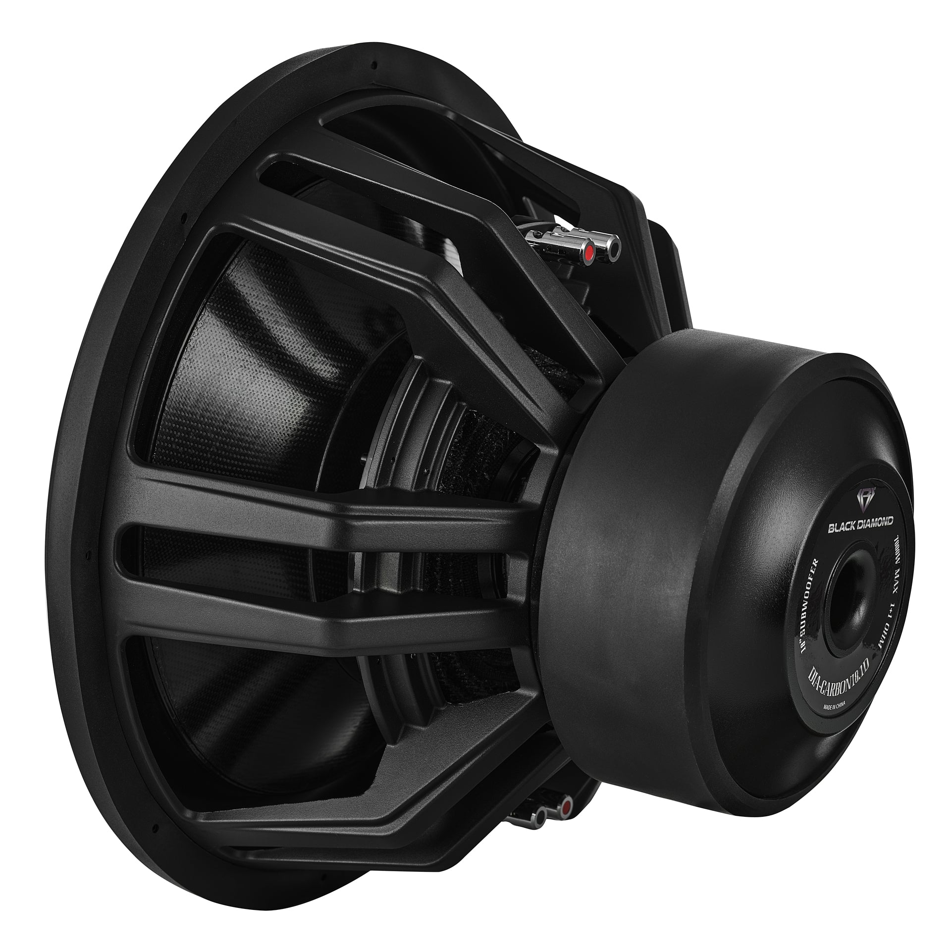DS18 Black Diamond 18" High Excursion Subwoofer with Carbon Fiber Cone | 3500W RMS / 7000W Peak | Dual 2-Ohm Voice Coil