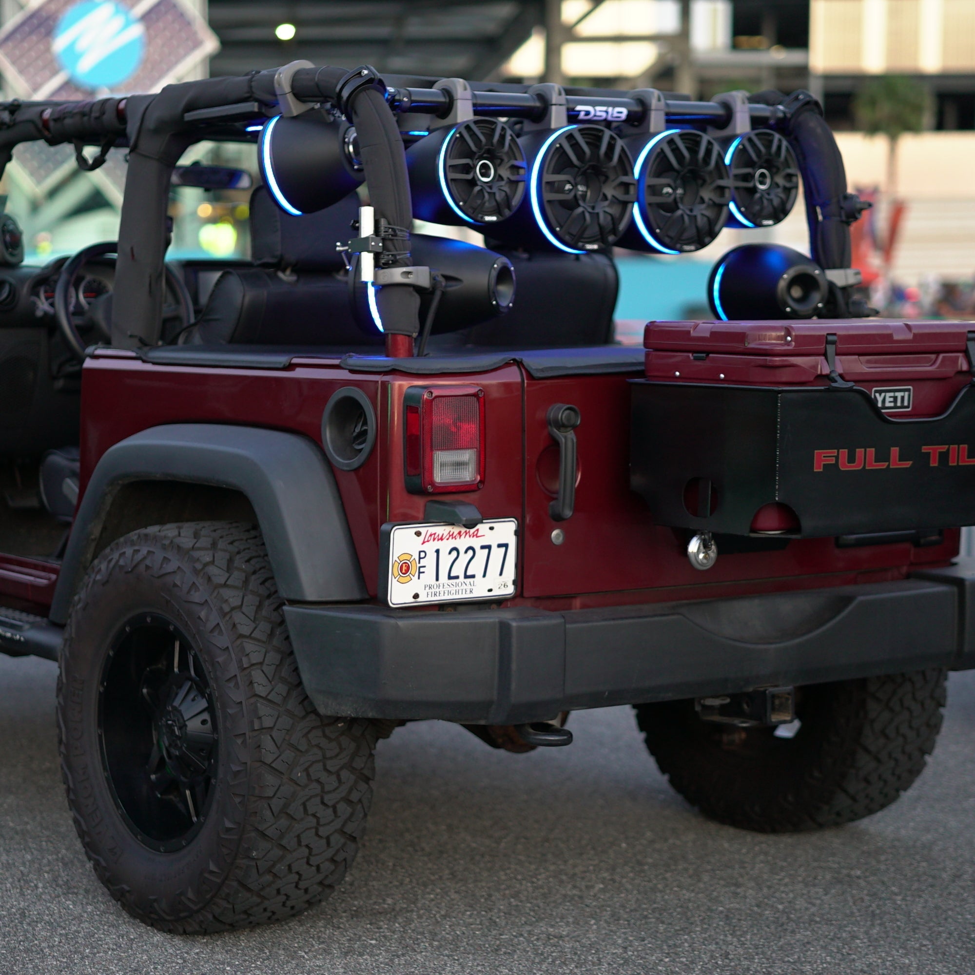 DS18 JK-TUBE 4x 8" Marine Towers Speakers with RGB LED Lights, 4-Channel Marine Amplifier and AMPKIT for Jeep JK/JKU