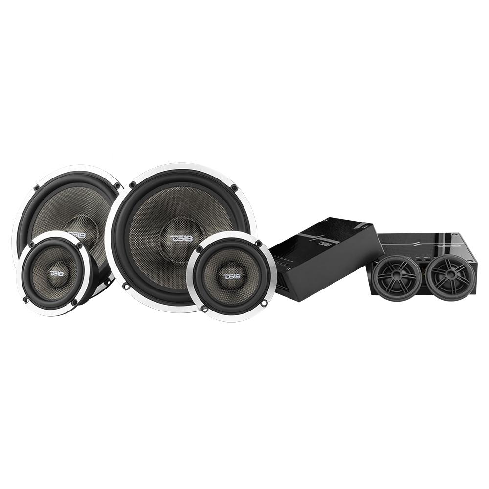 DS18 DX 6.5" 3- Way Component Speaker System With Kevlar Cone 290 Watts Rms 4-Ohm
